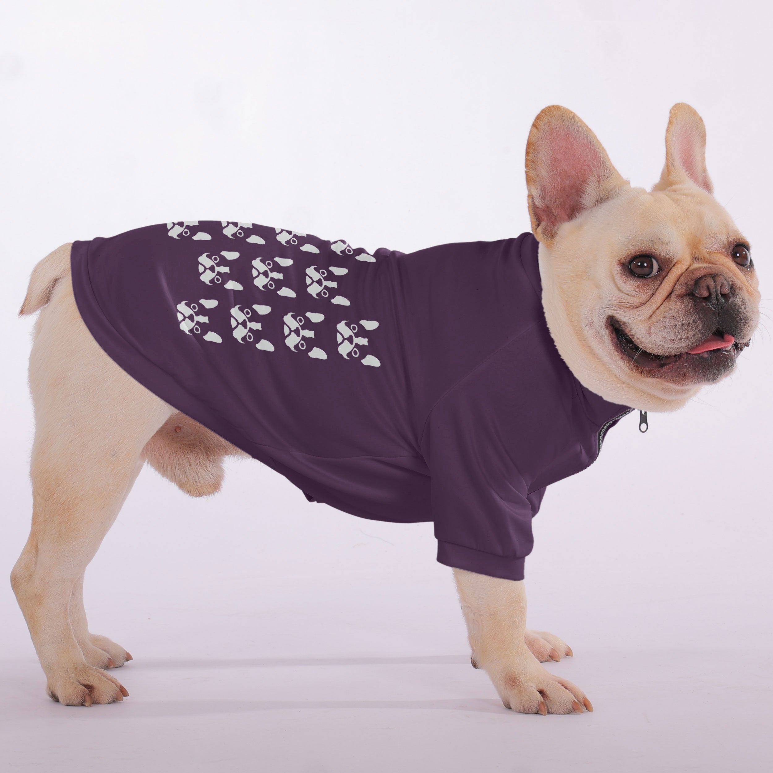 Mac French Bulldog Fleece Hoodie for Brachycephalic Dogs-fadou