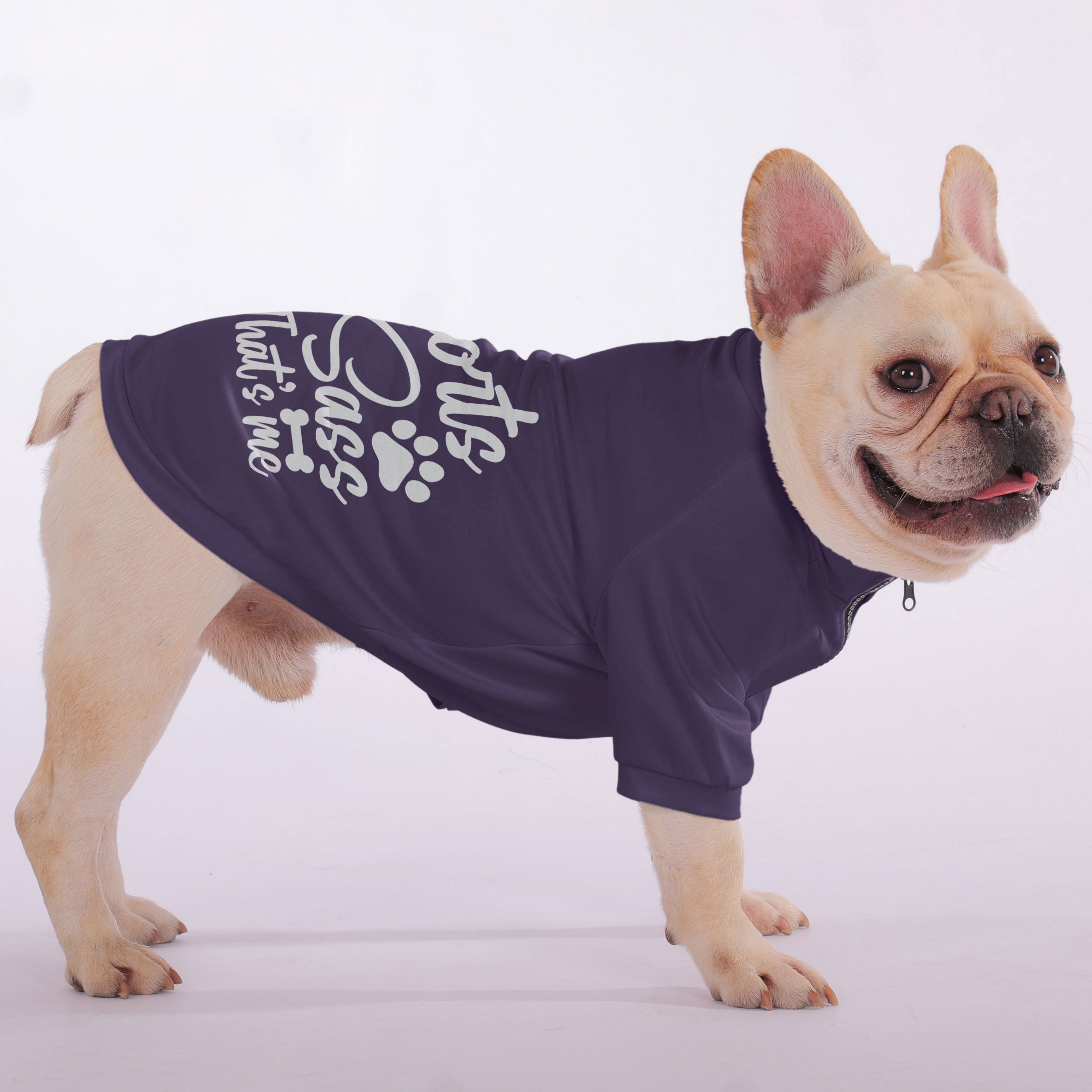 Snorts French Bulldog Fleece Hoodie for Training Sessions-fadou