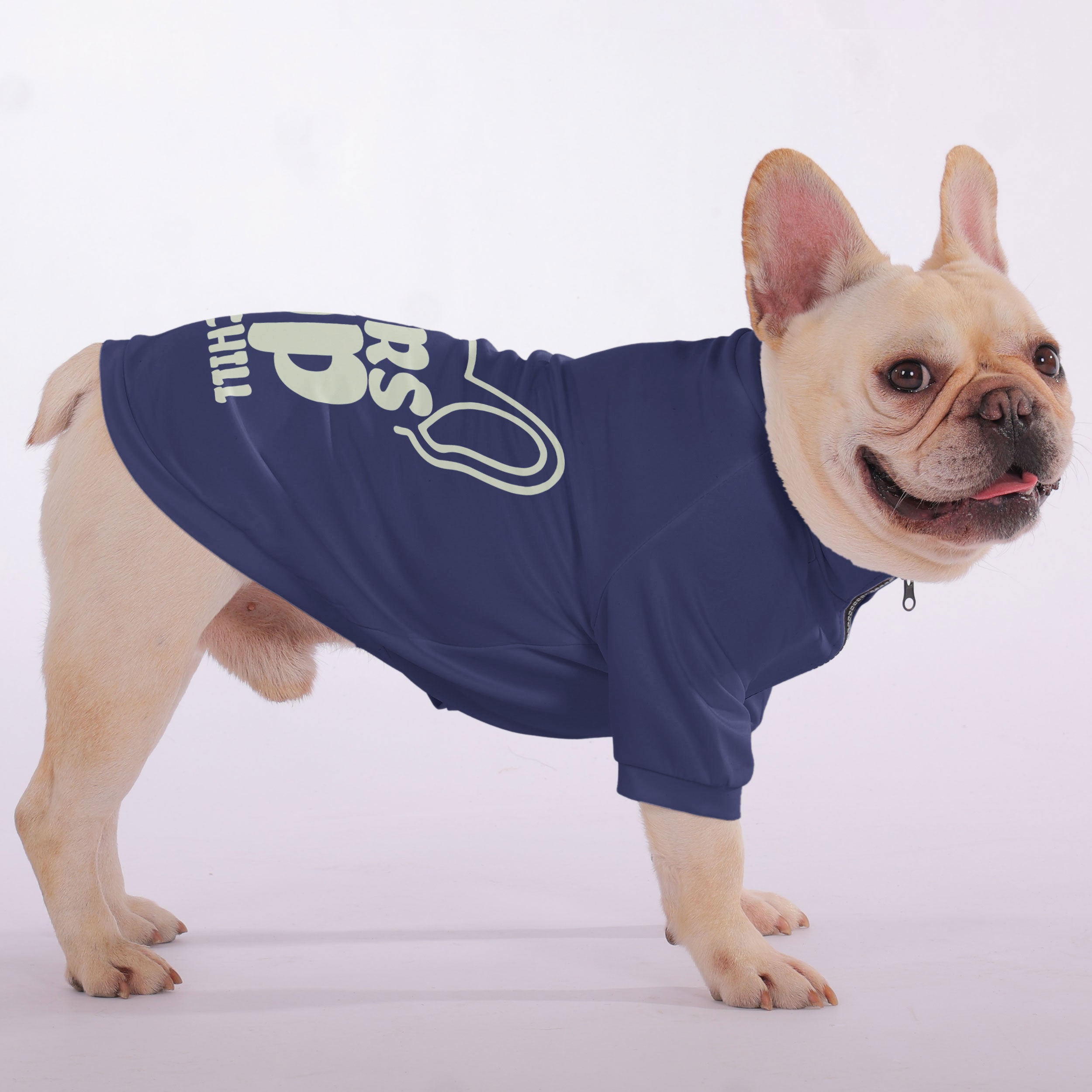 Ears French Bulldog Fleece Hoodie for Brachycephalic Dogs-fadou