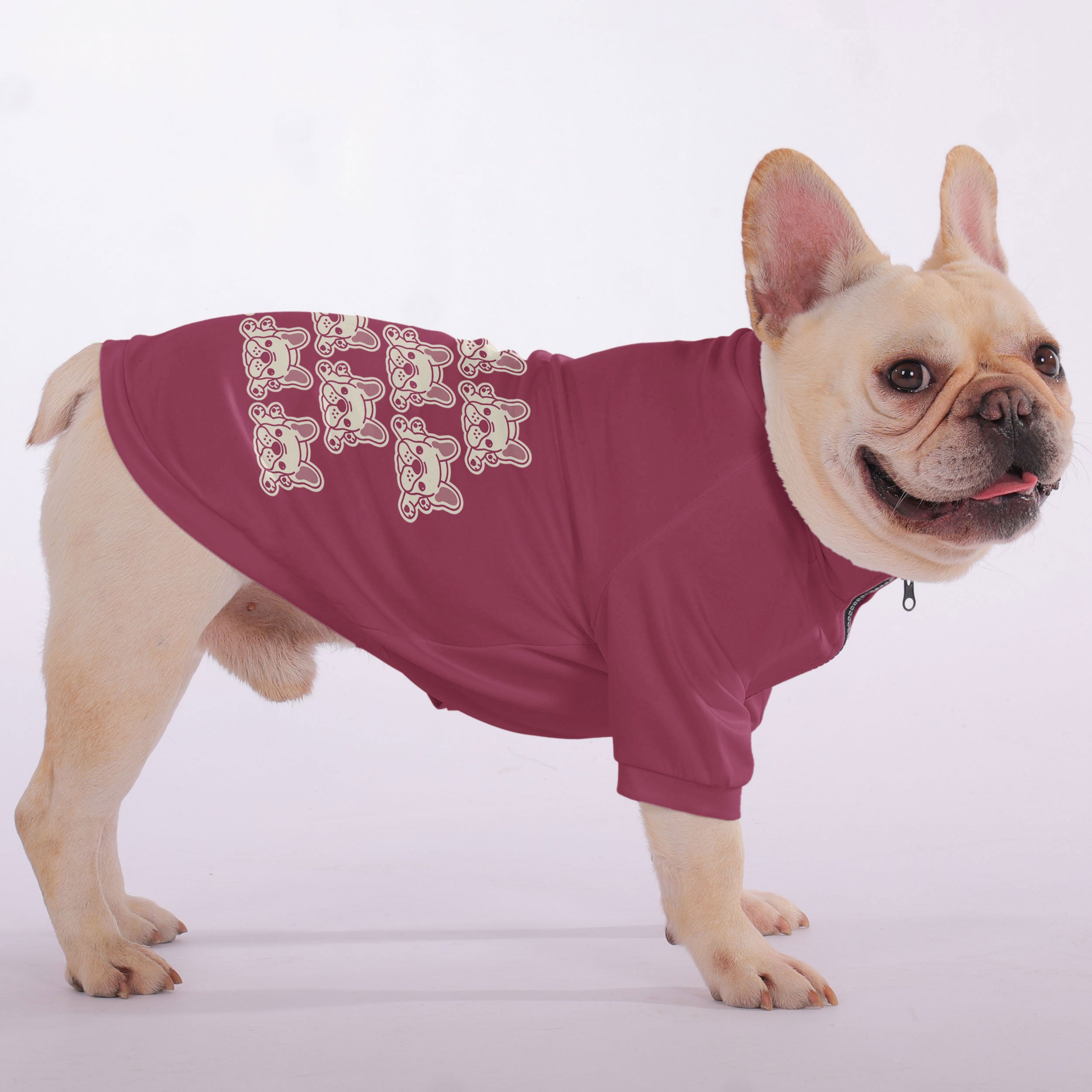 Wilma French Bulldog Fleece Hoodie for Short-Nosed Dogs-fadou