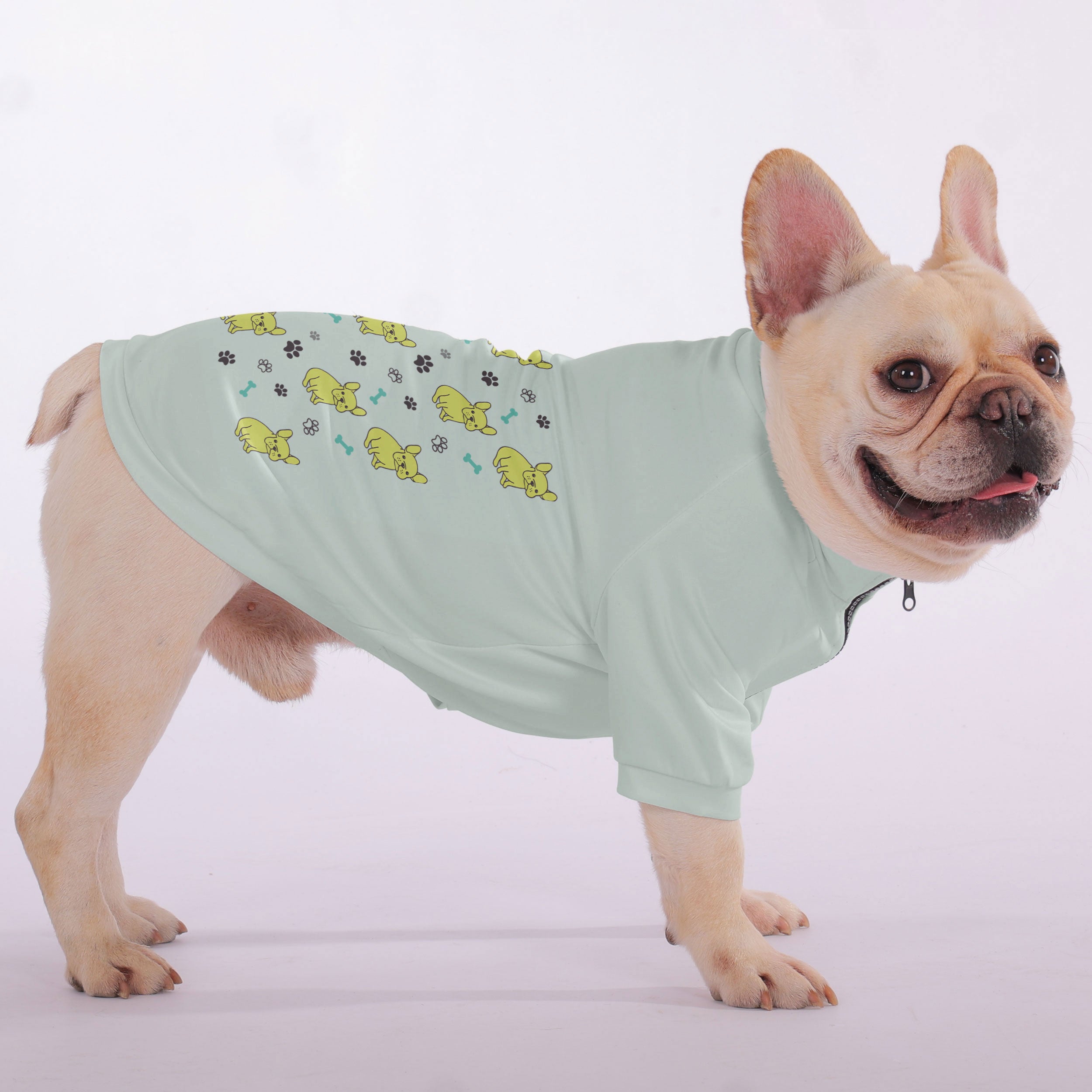 Teeny French Bulldog Cozy Hoodie for Brachycephalic Dogs-fadou