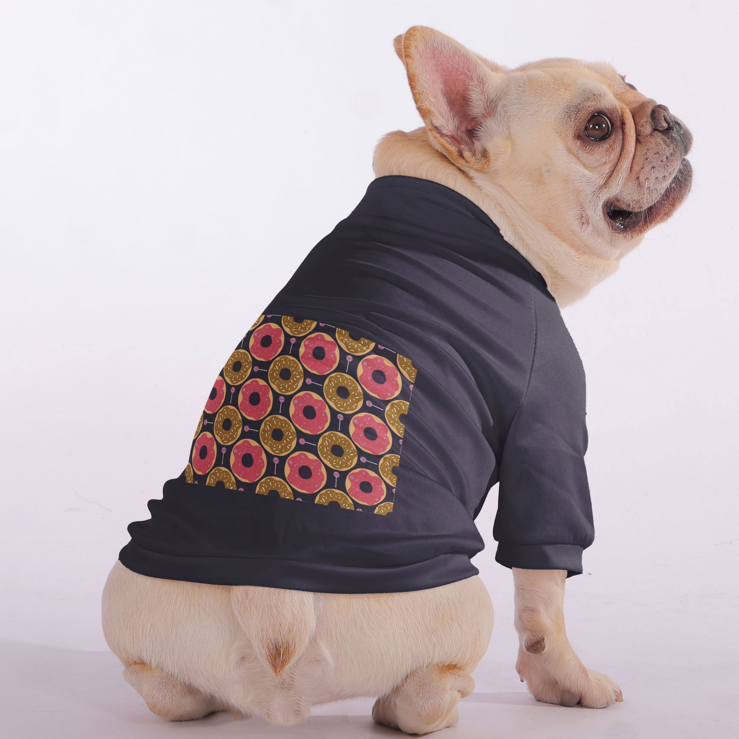 Snowball French Bulldog Pet Sweatshirt for Short-Nosed Dogs-fadou