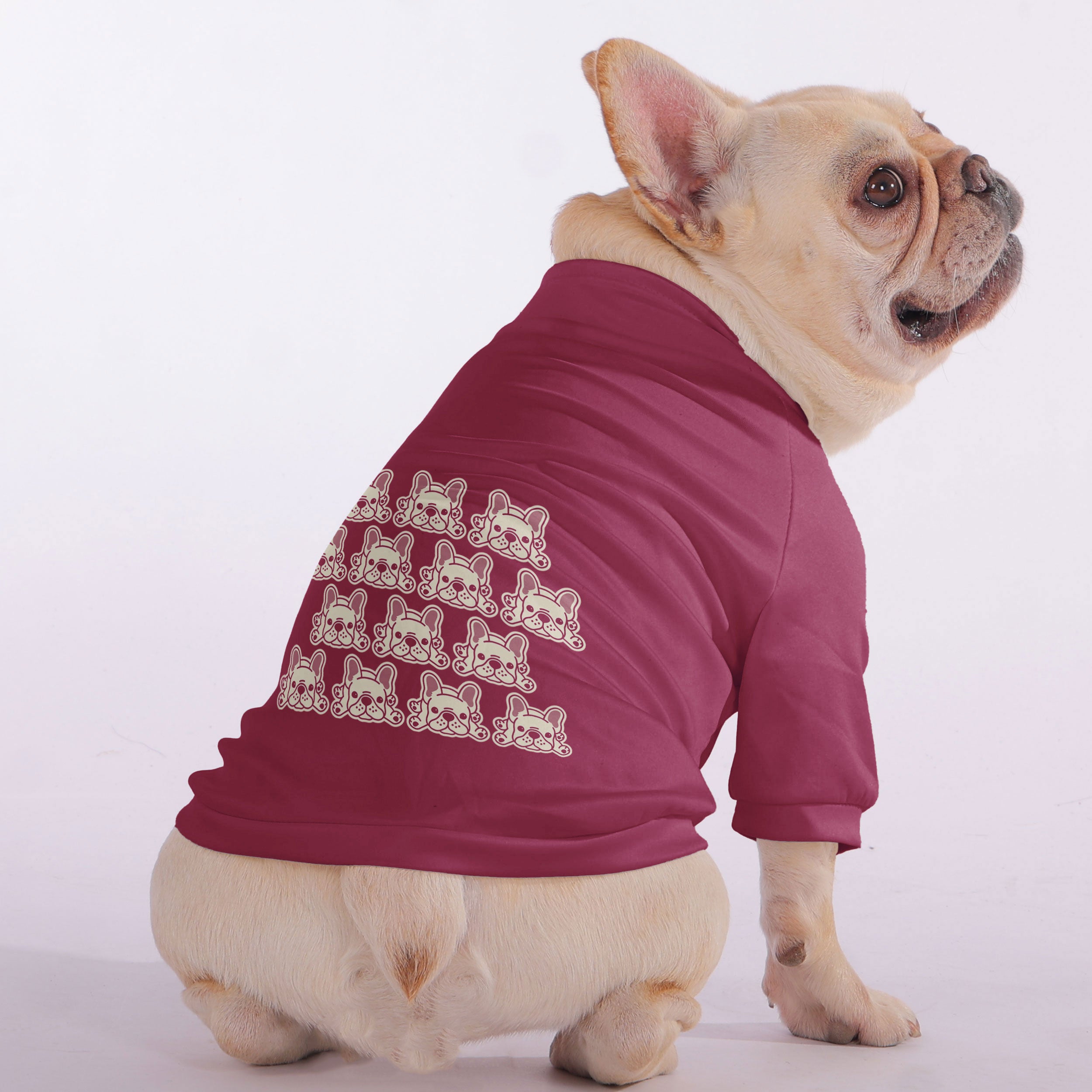 Wilma French Bulldog Fleece Hoodie for Short-Nosed Dogs-fadou