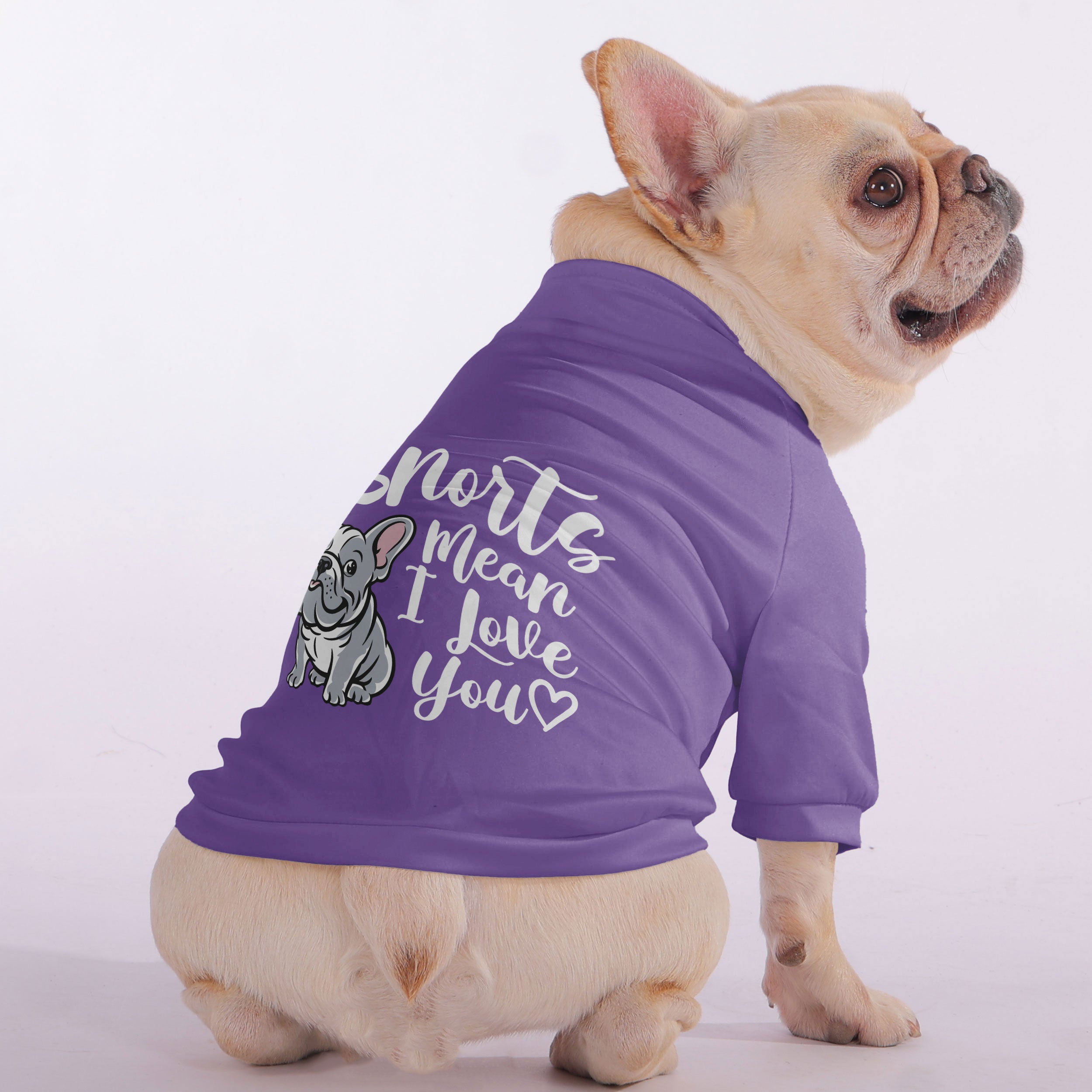 Snorts French Bulldog Dog Hoodie for Brachycephalic Dogs-fadou