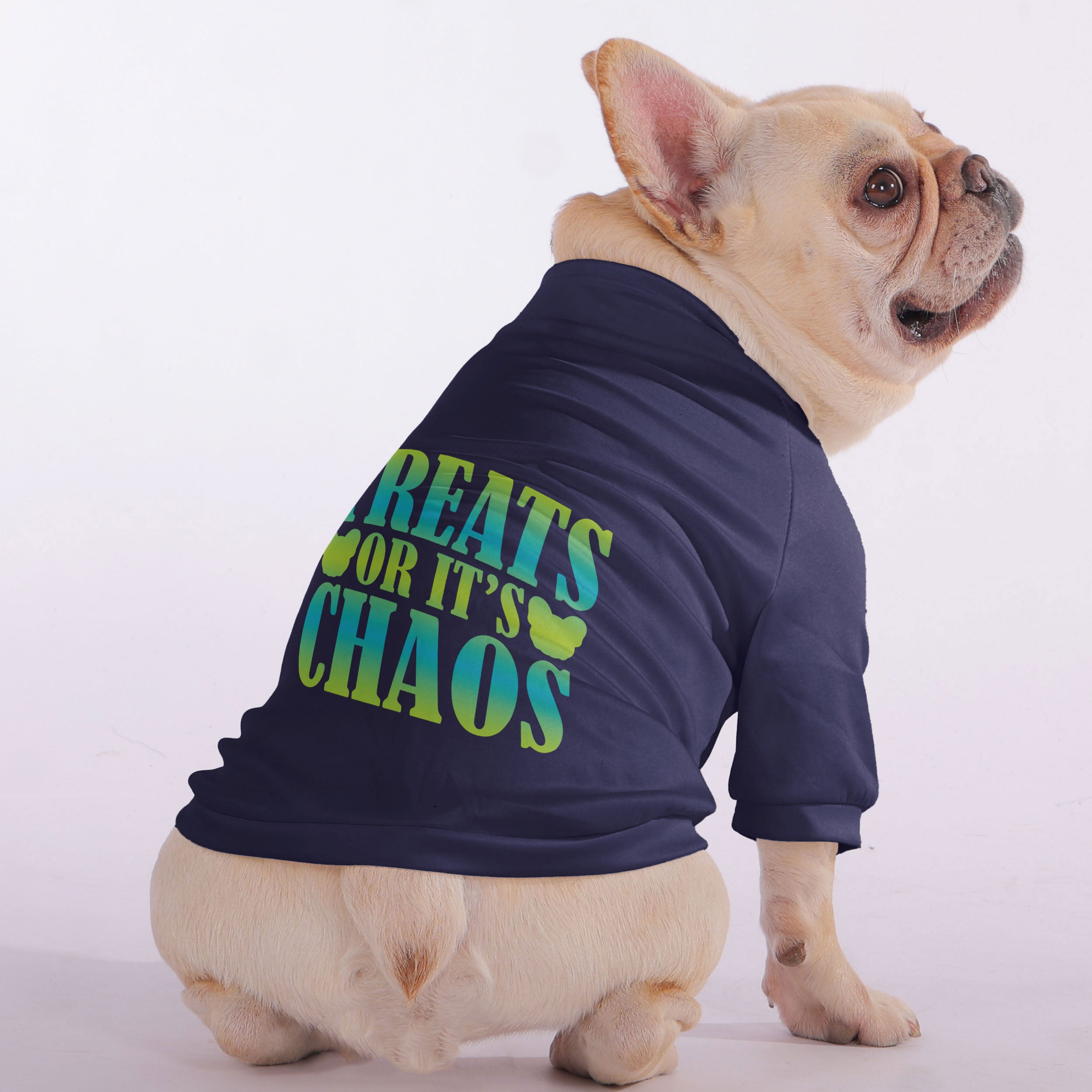 Treats French Bulldog Pet Sweatshirt for Flat-Face Breeds-fadou