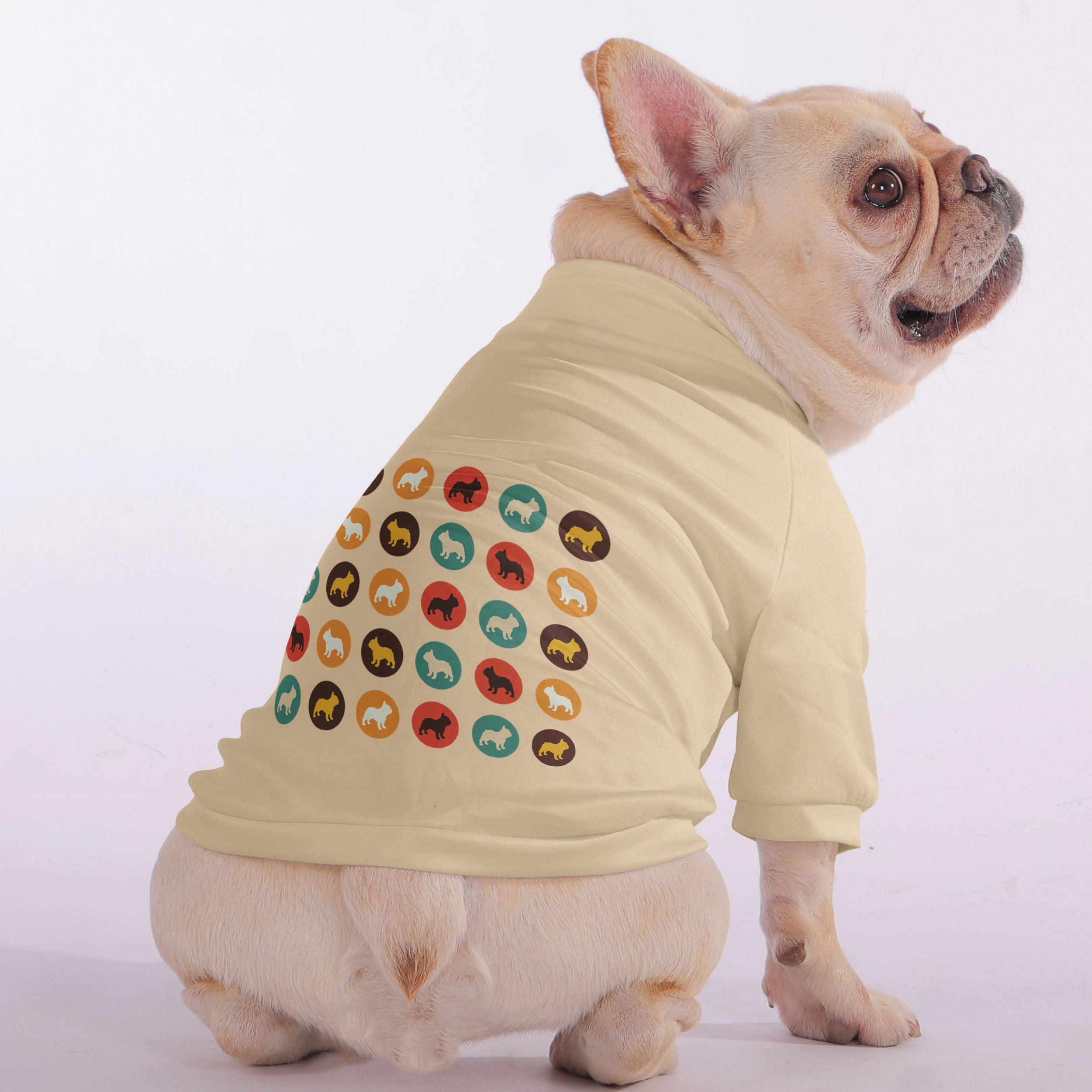 Reggie French Bulldog Fleece Hoodie for French Bulldogs-fadou