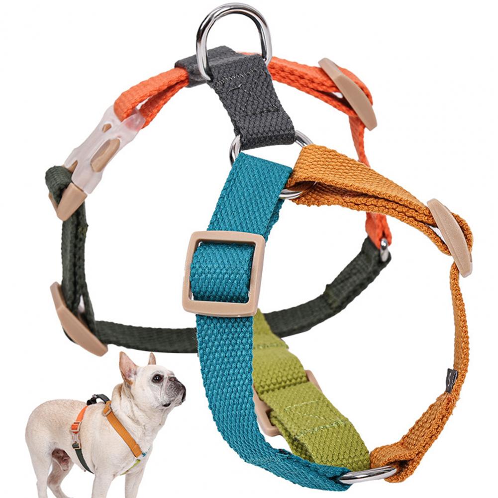 French Bulldog Adjustable Walking Harness for Short-Nosed Dogs-fadou