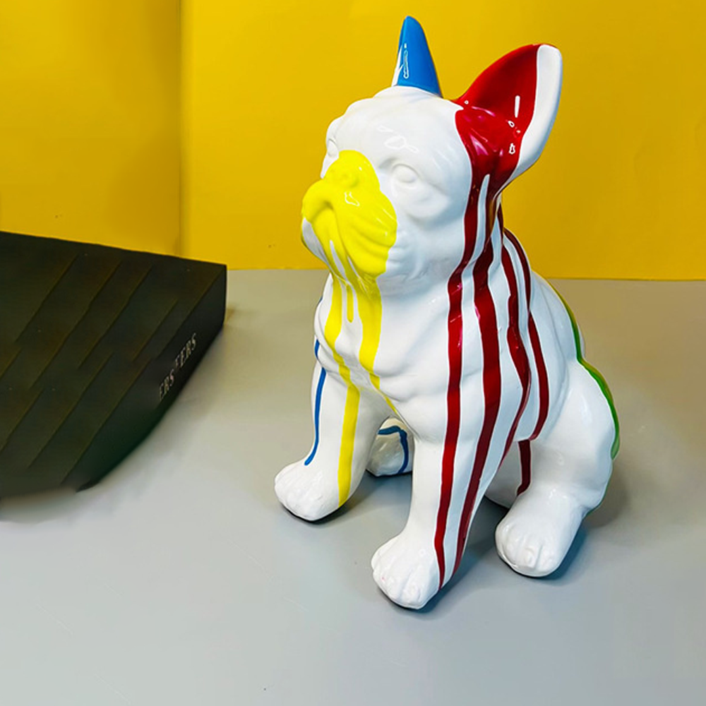 French Bulldog Sitting Statue Charming Living Room Decor for Pet Parents-fadou