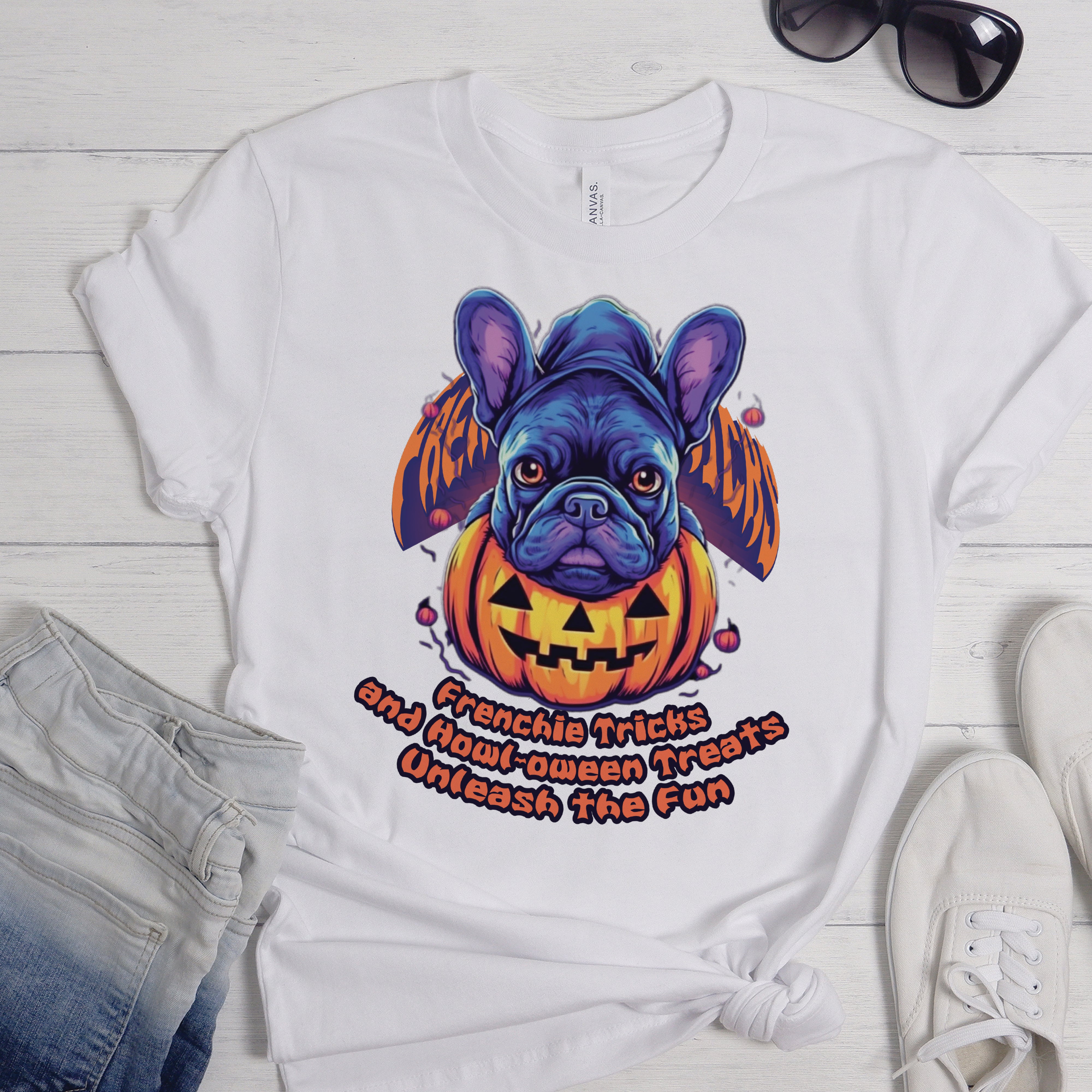 French Bulldog Cute Cotton T-Shirt for Frenchie Enthusiasts-fadou