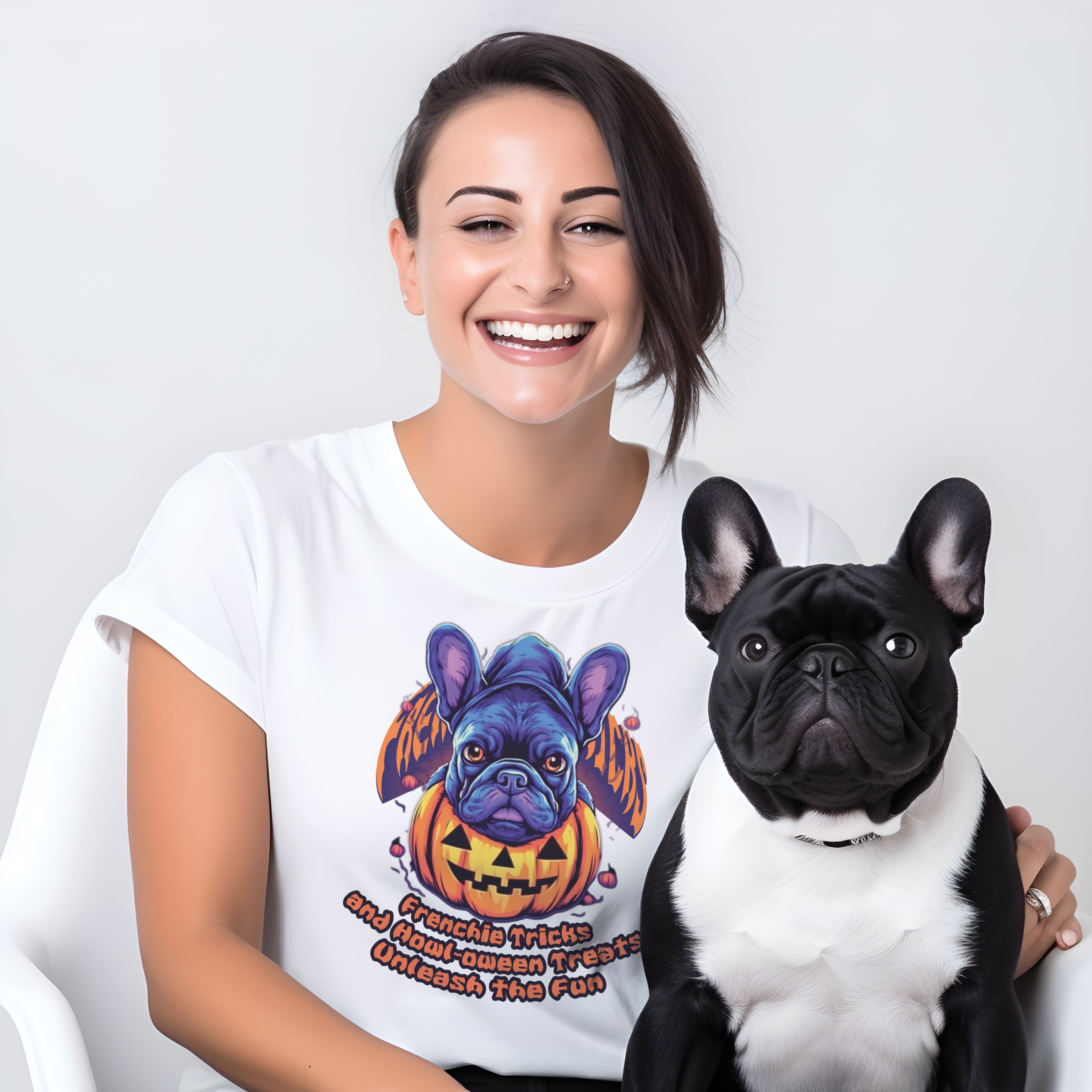 French Bulldog Cute Cotton T-Shirt for Frenchie Enthusiasts-fadou