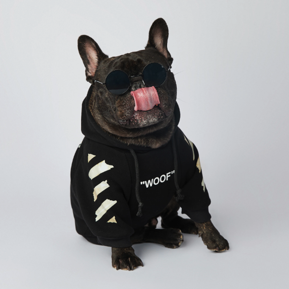 Frenchdot™ - French Bulldog Woof Hoodie for Frenchie Enthusiasts-fadou