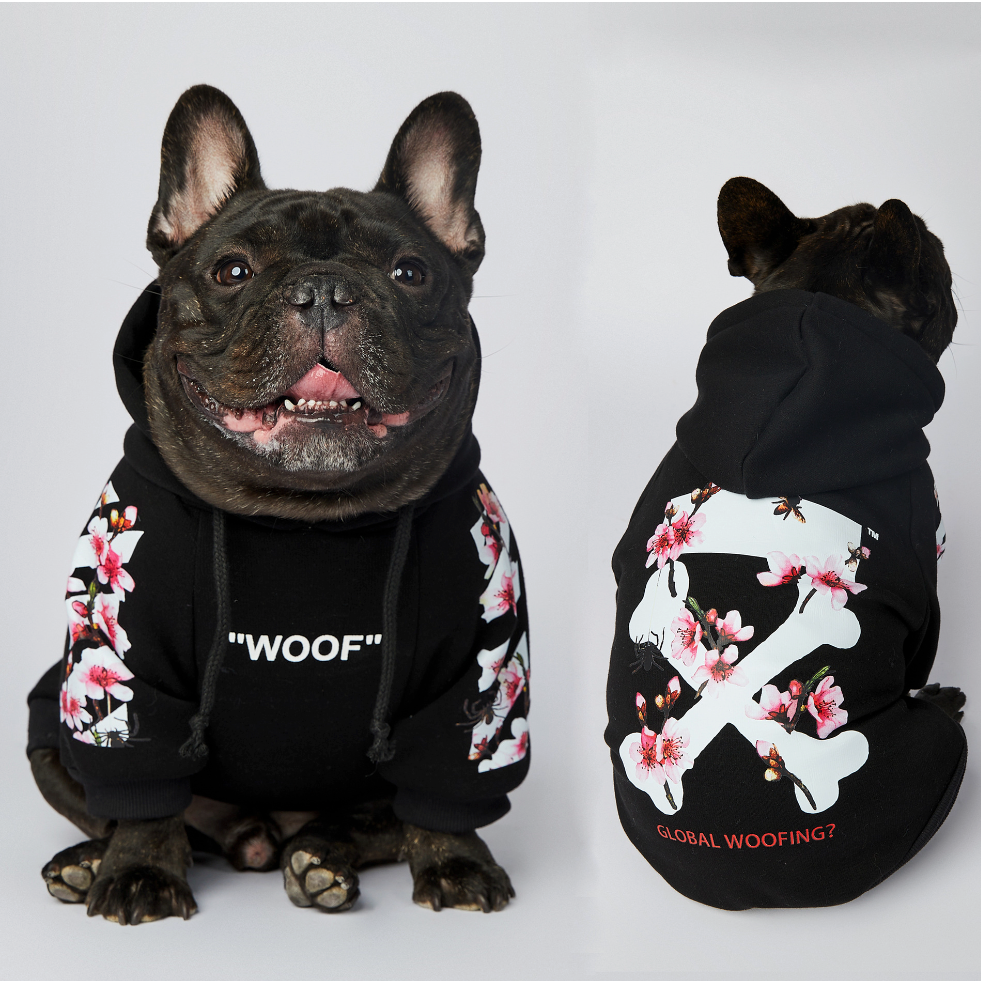 Frenchdot™ - French Bulldog Woof Hoodie for Dog Moms & Dads-fadou