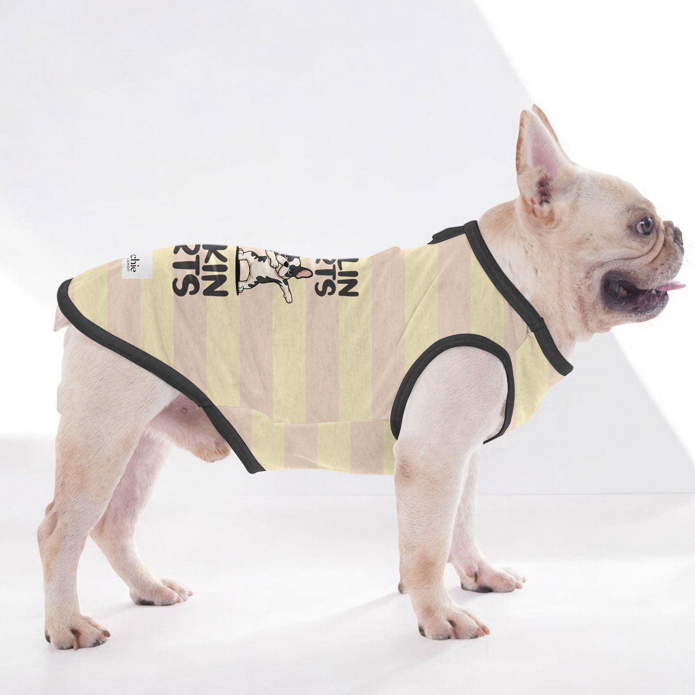 Stealin French Bulldog Cotton Tee for Outdoor Adventures-fadou