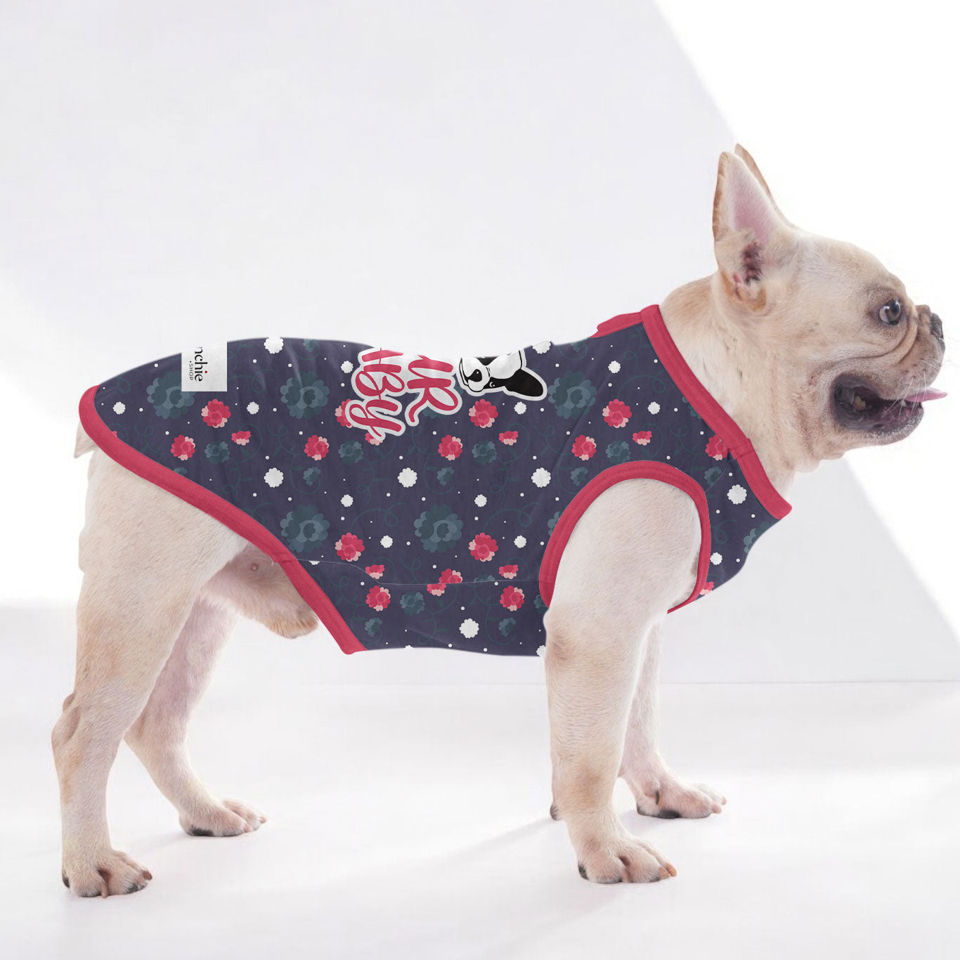 Penelope French Bulldog Cotton Tee for Outdoor Adventures-fadou