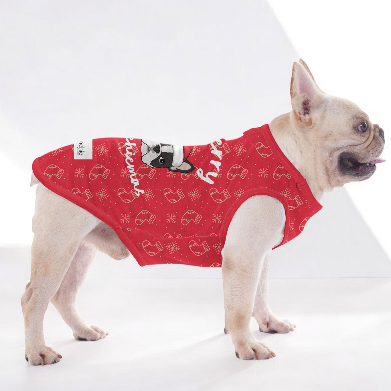 French Bulldog Velvet Dog Outfit for Outdoor Adventures-fadou
