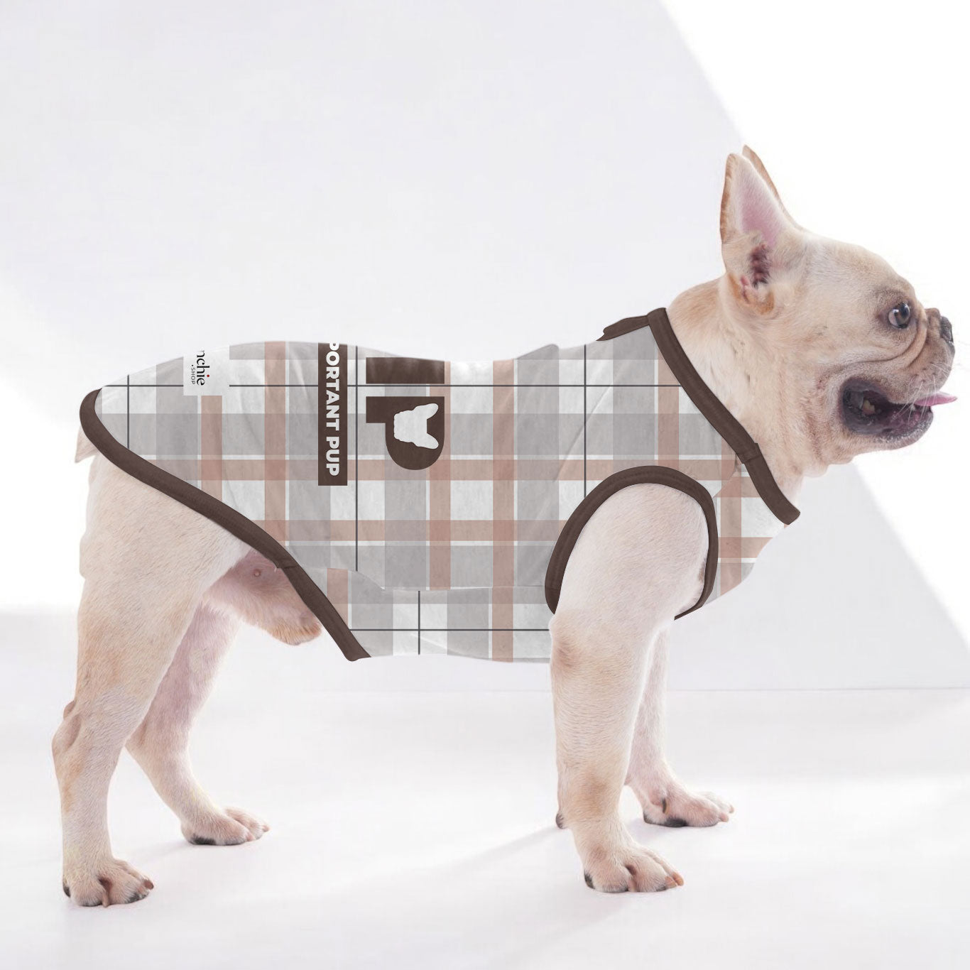 Quincy French Bulldog Cotton Tee for Outdoor Adventures-fadou