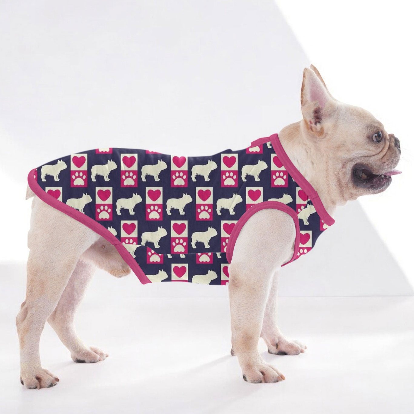 Pink Love - Shirt for Frenchies - Frenchie Shop Original for Pet Culture-fadou