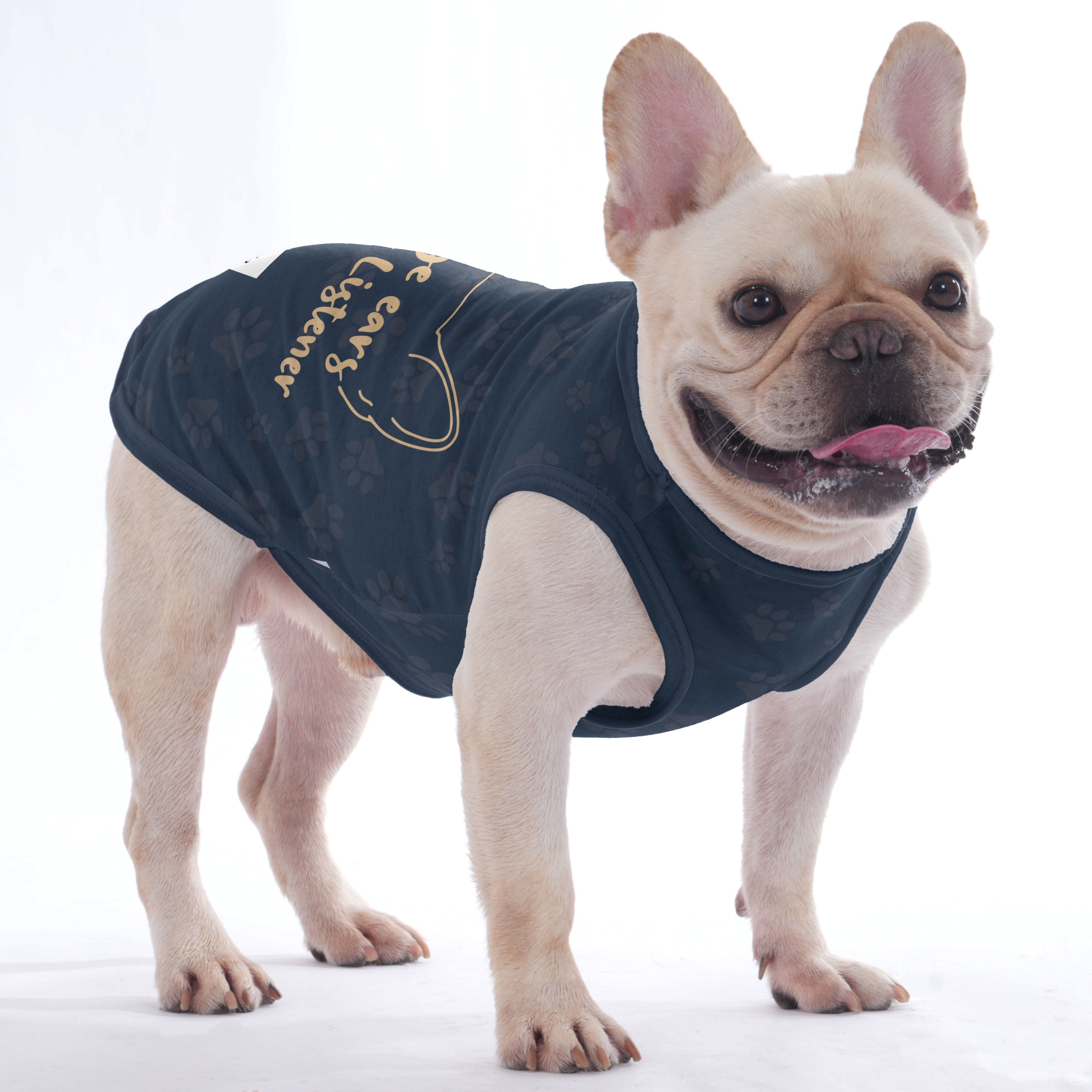 Raven French Bulldog Cotton Tee for Brachycephalic Dogs-fadou
