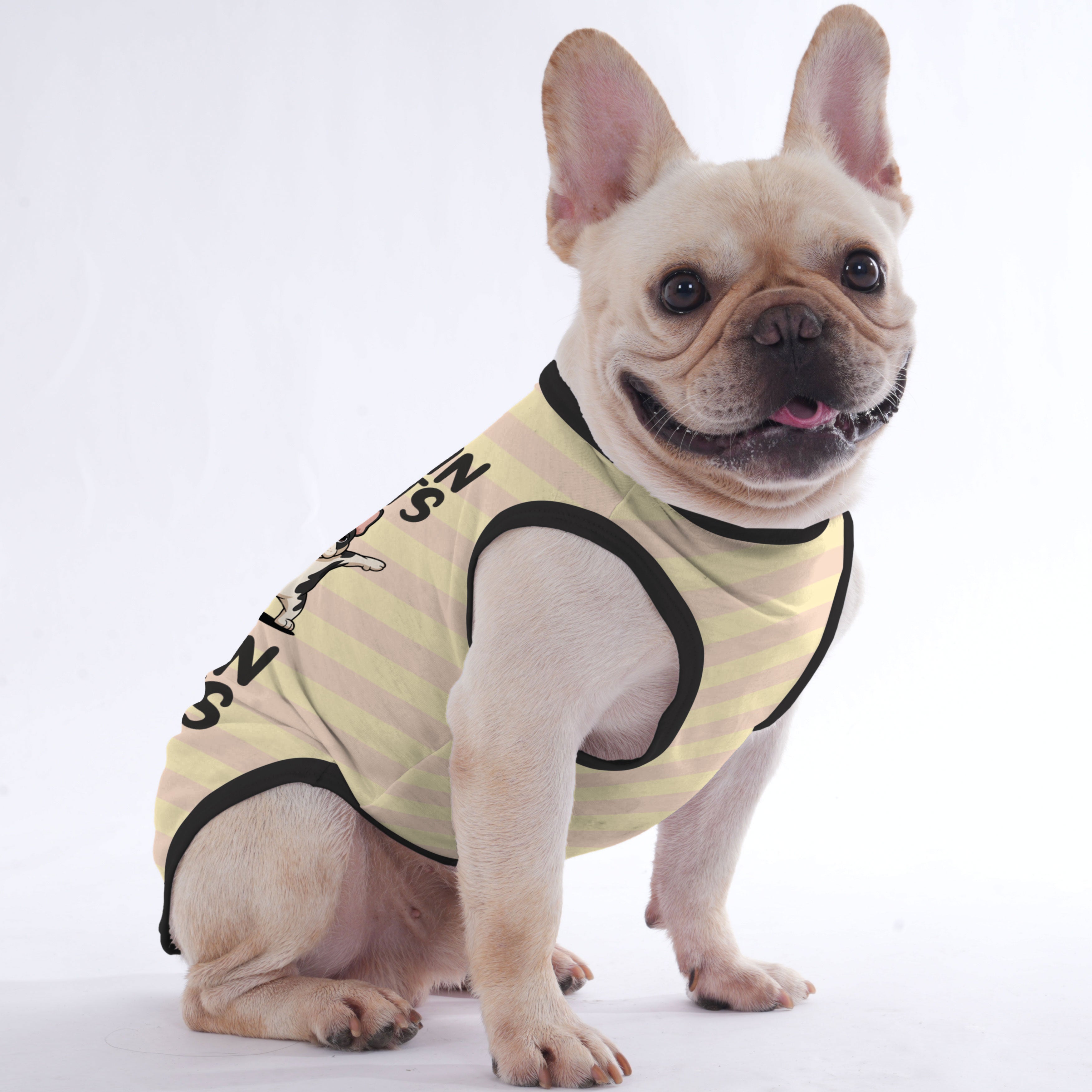 Stealin French Bulldog Cotton Tee for Outdoor Adventures-fadou
