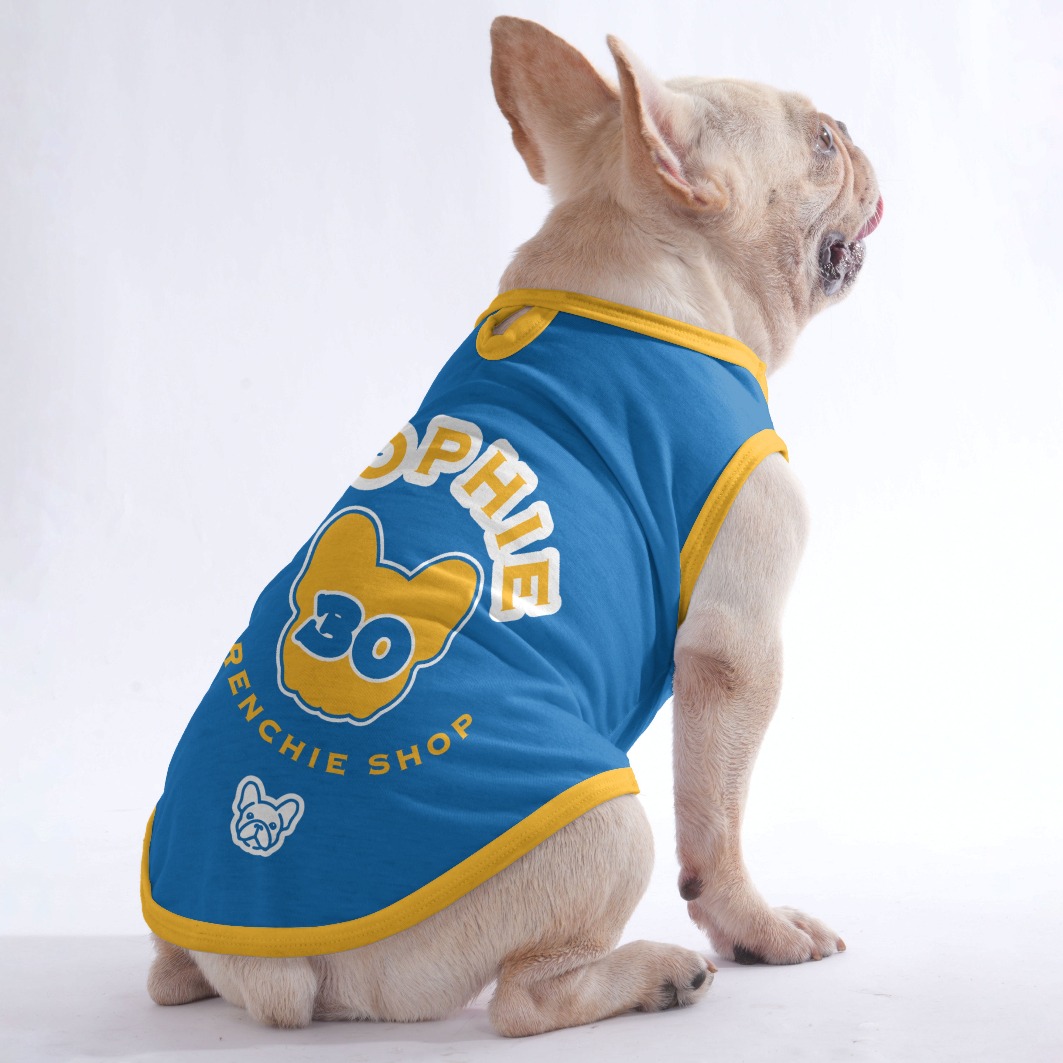 Custom Frenchie Shirt with Name & Number - for French Bulldogs-fadou