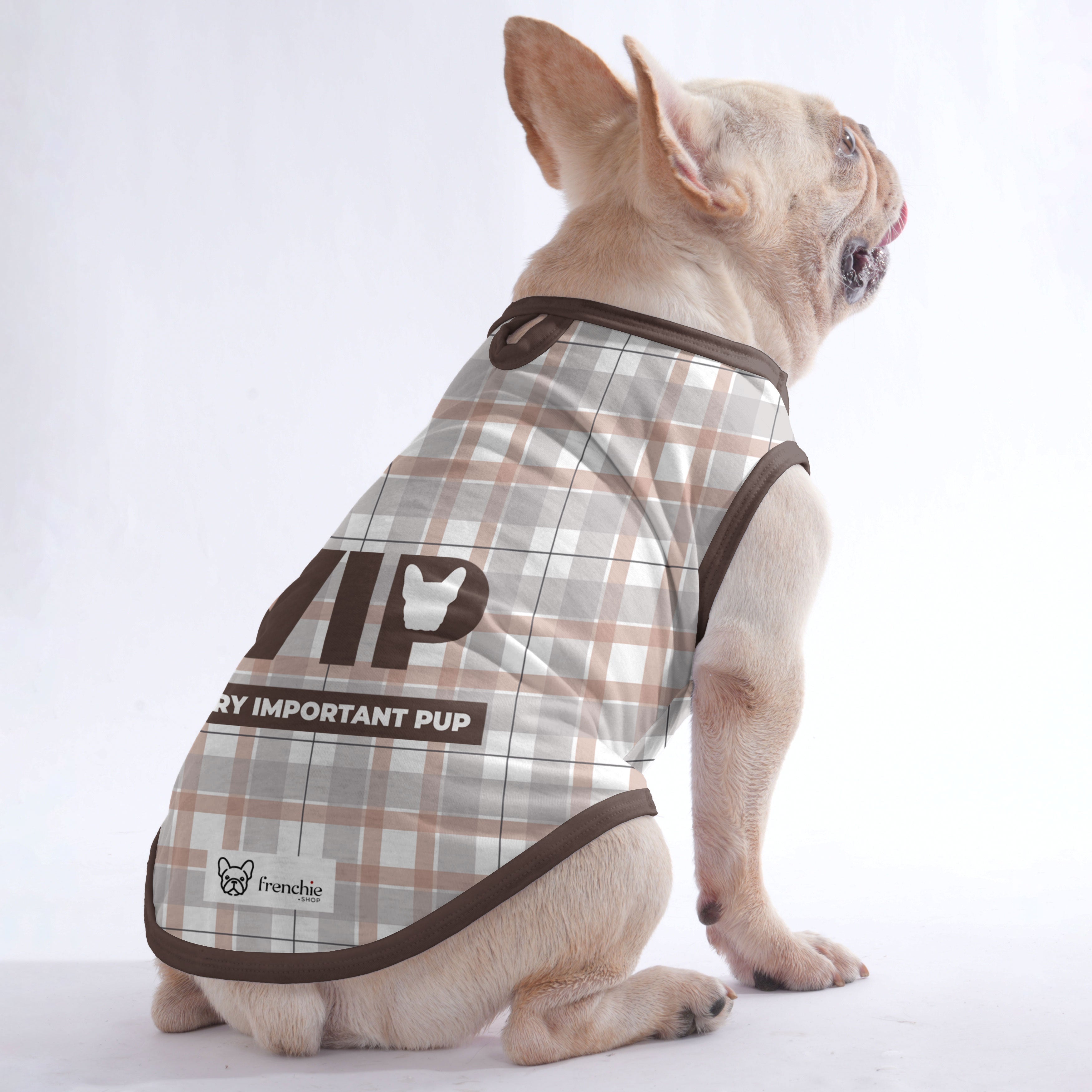 Quincy French Bulldog Cotton Tee for Outdoor Adventures-fadou