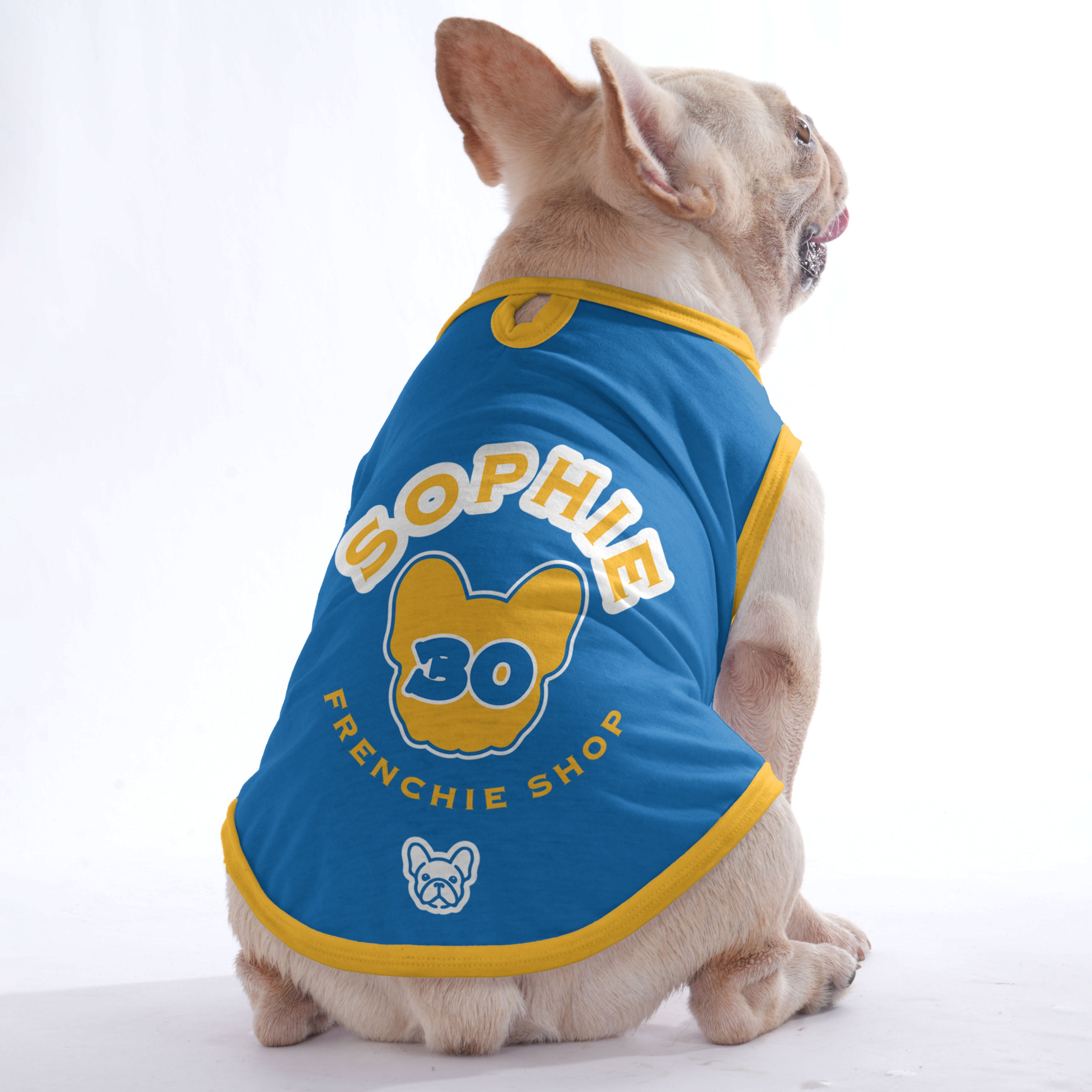 Custom Frenchie Shirt with Name & Number - for French Bulldogs-fadou