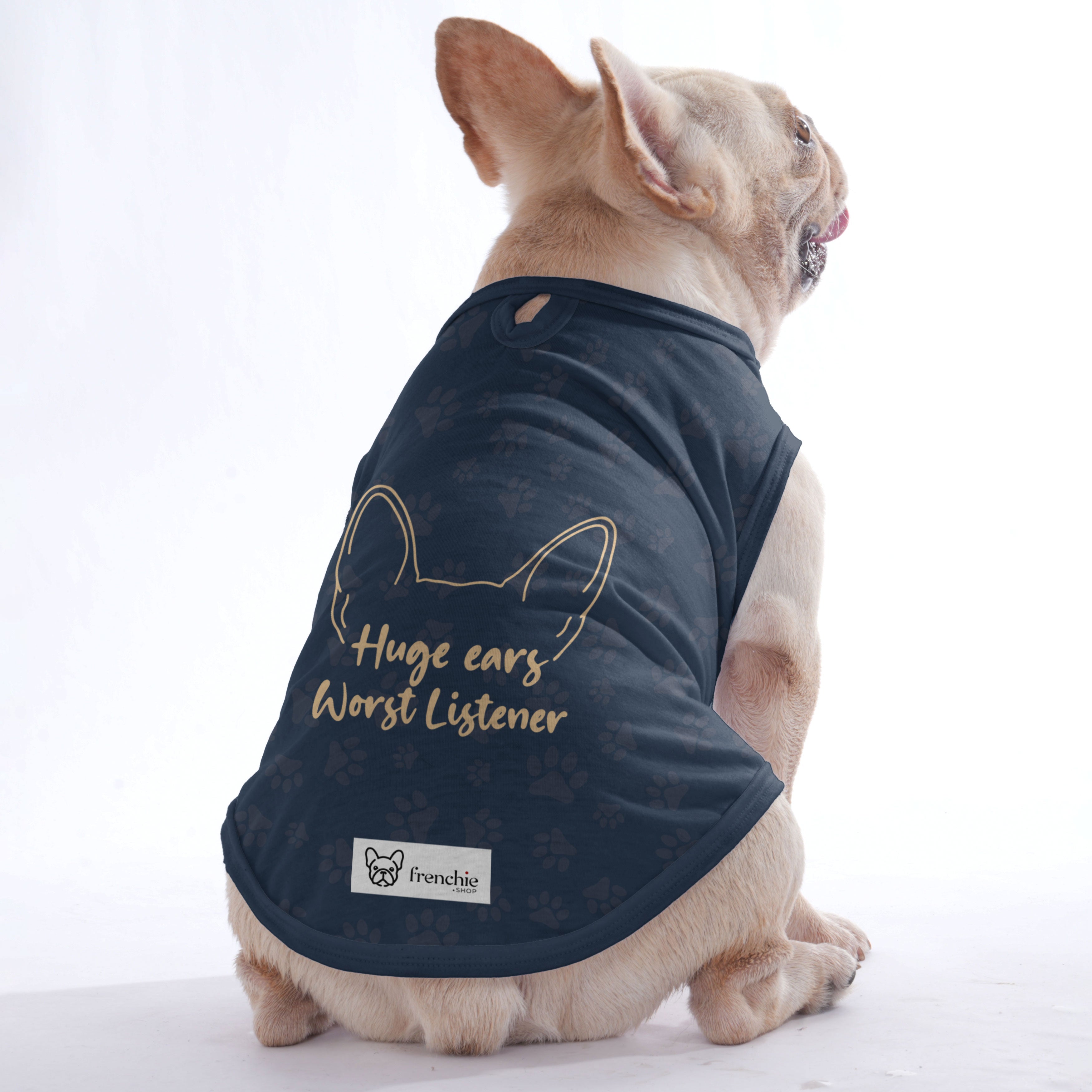 Raven French Bulldog Cotton Tee for Brachycephalic Dogs-fadou