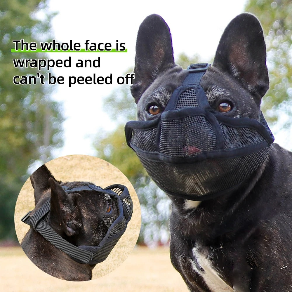 French Bulldog Breathable Dog Muzzle for Travel Comfort-fadou