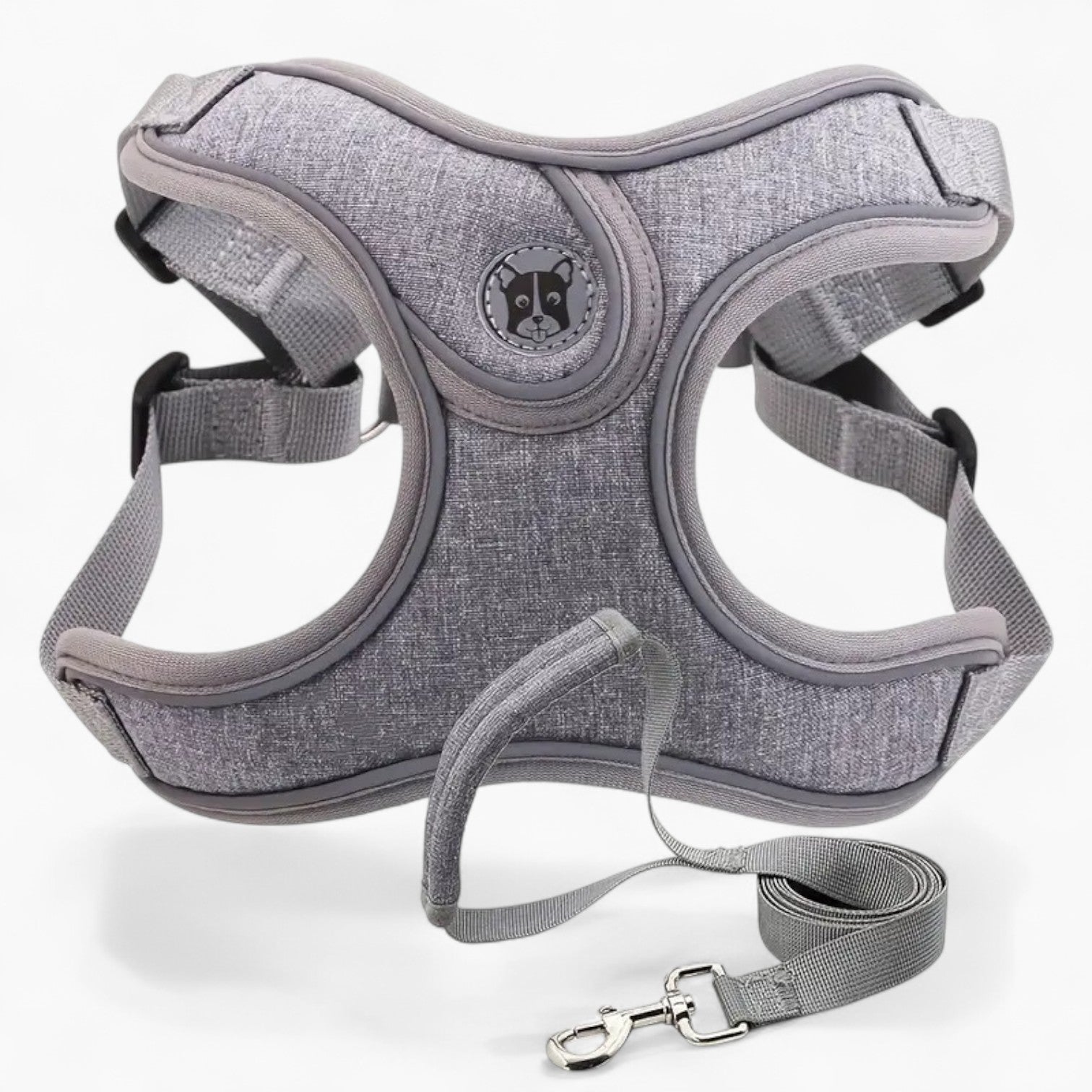 French Bulldog Breathable Chest Harness for Short-Nosed Dogs-fadou