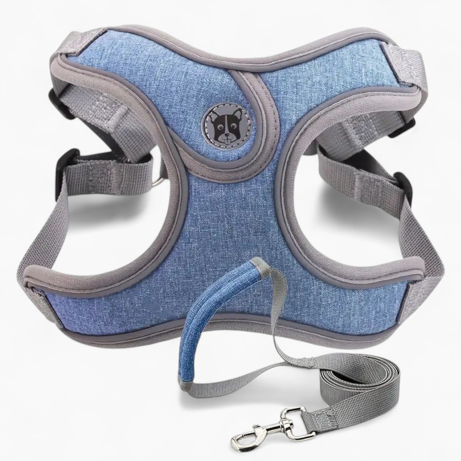 French Bulldog Breathable Chest Harness for Short-Nosed Dogs-fadou