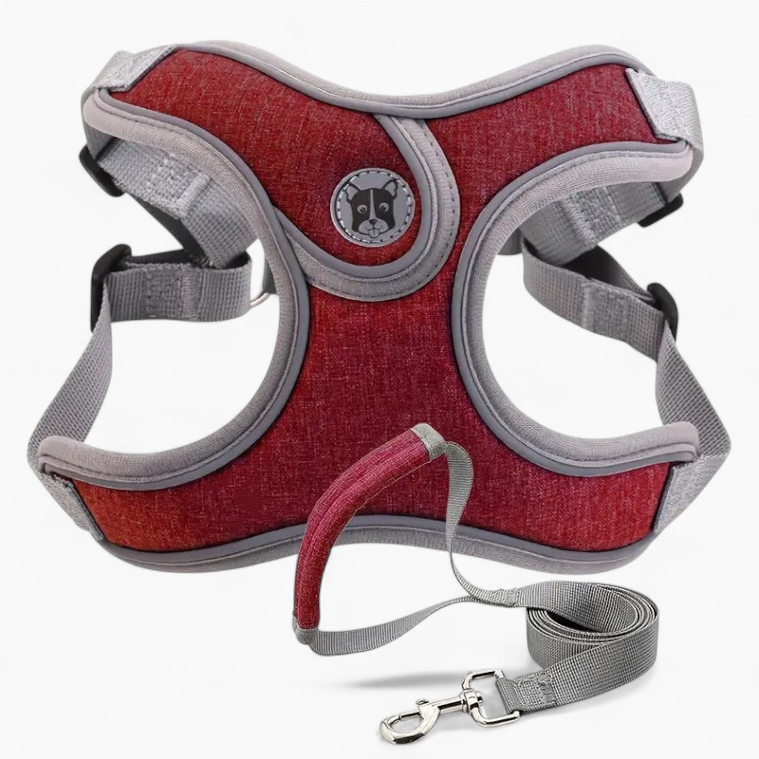 French Bulldog Breathable Chest Harness for Short-Nosed Dogs-fadou