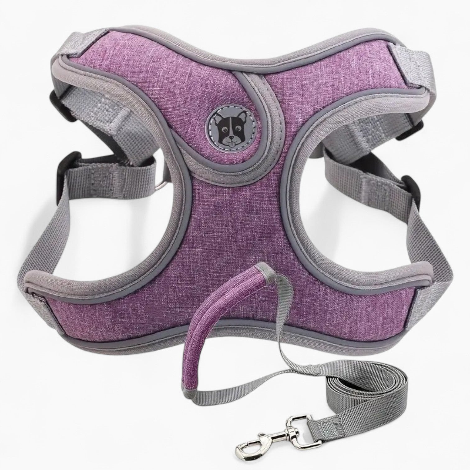 French Bulldog Breathable Chest Harness for Short-Nosed Dogs-fadou