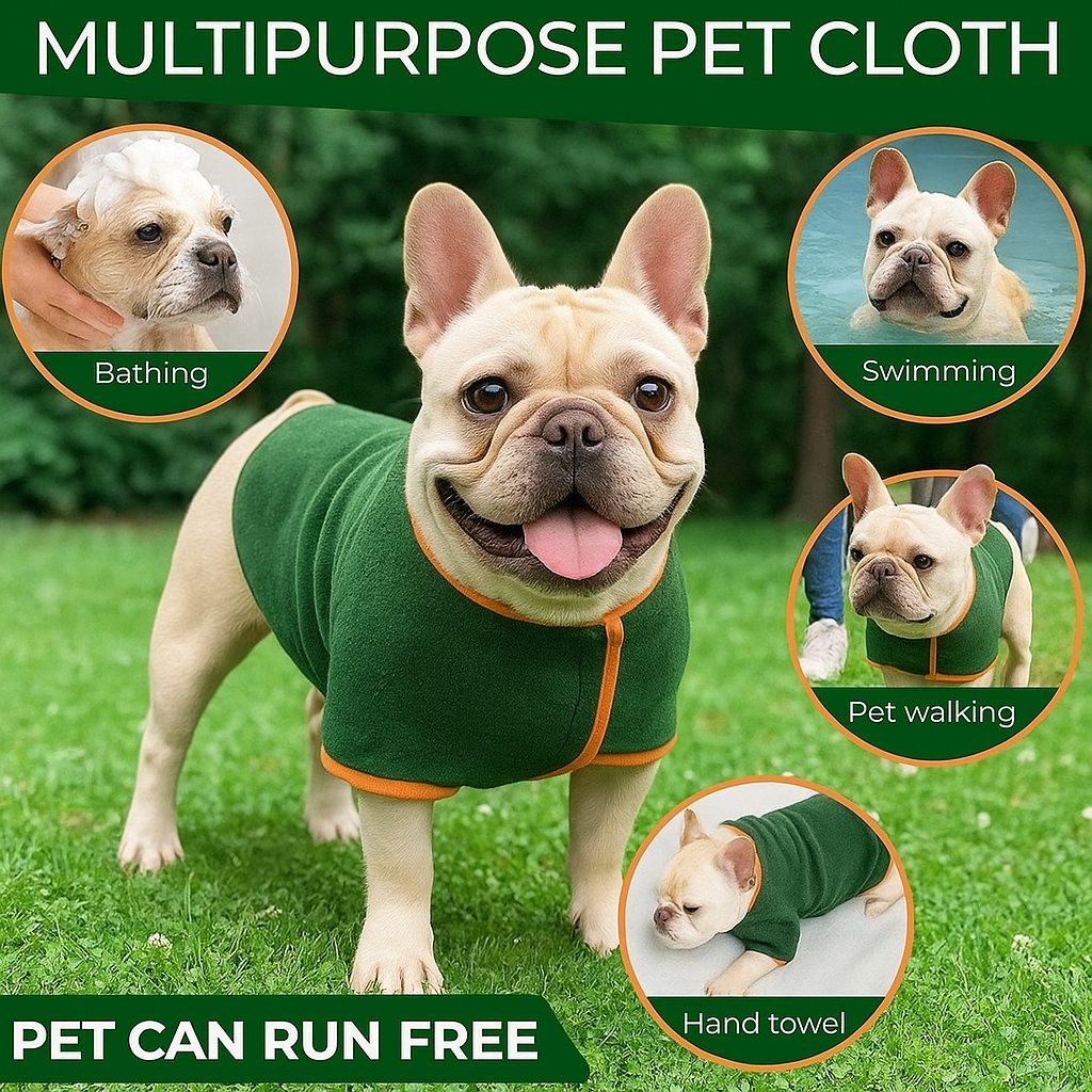 Quick-Dry Adjustable Spa Loungewear for Dog Moms & Dads-fadou