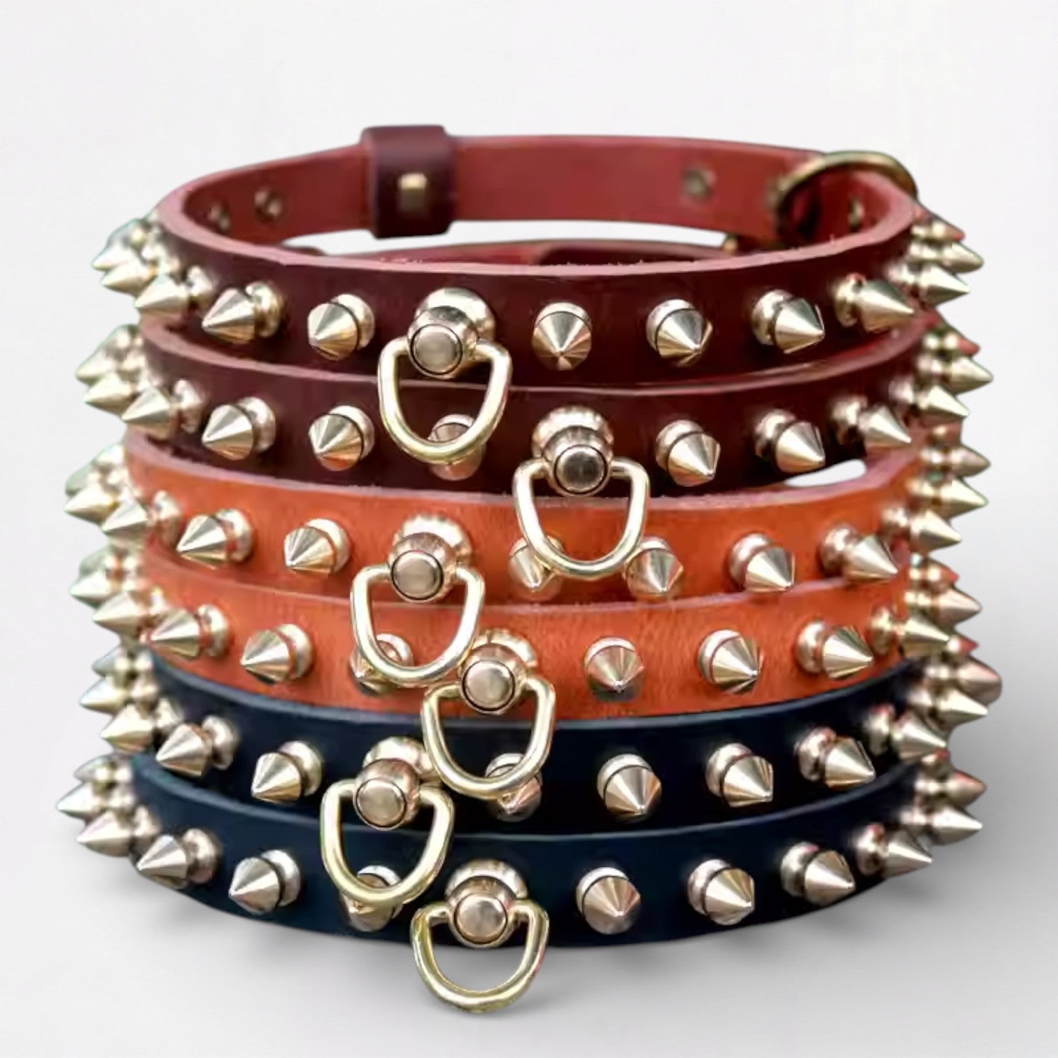 French Bulldog Leather Neck Collar for Short-Nosed Dogs-fadou