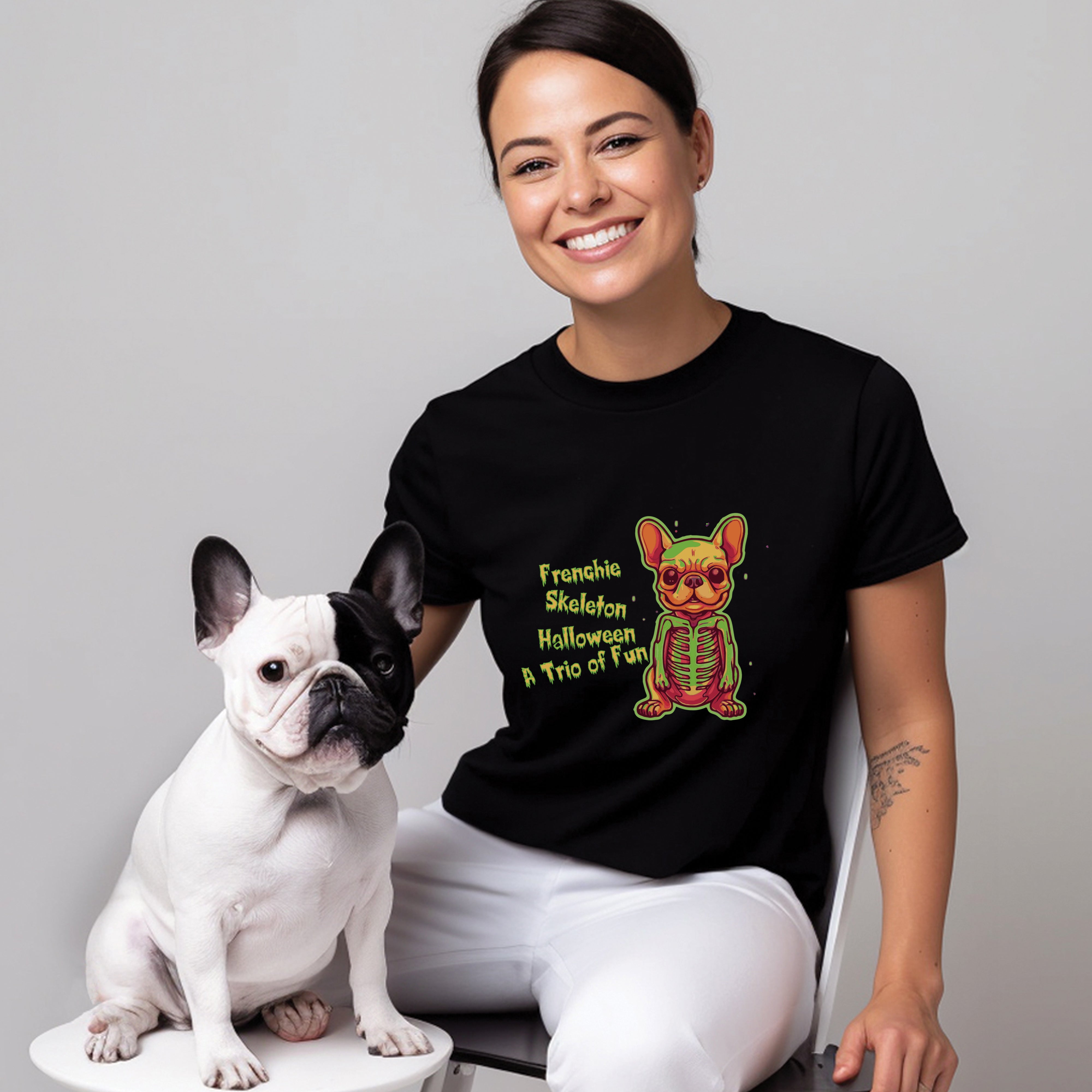 Spooktacular French Bulldog Dog Lover Tee for Pet Parents-fadou