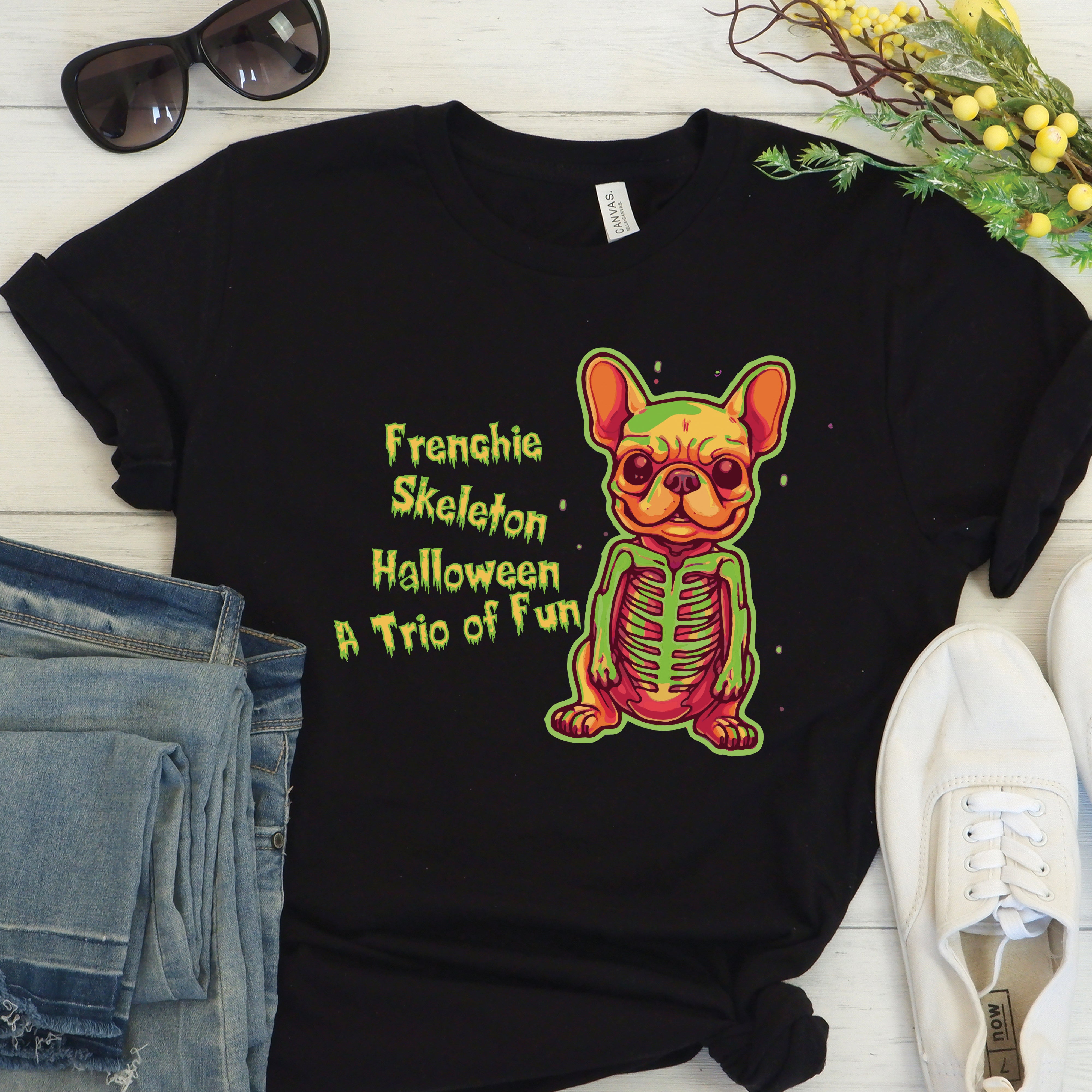Spooktacular French Bulldog Dog Lover Tee for Pet Parents-fadou
