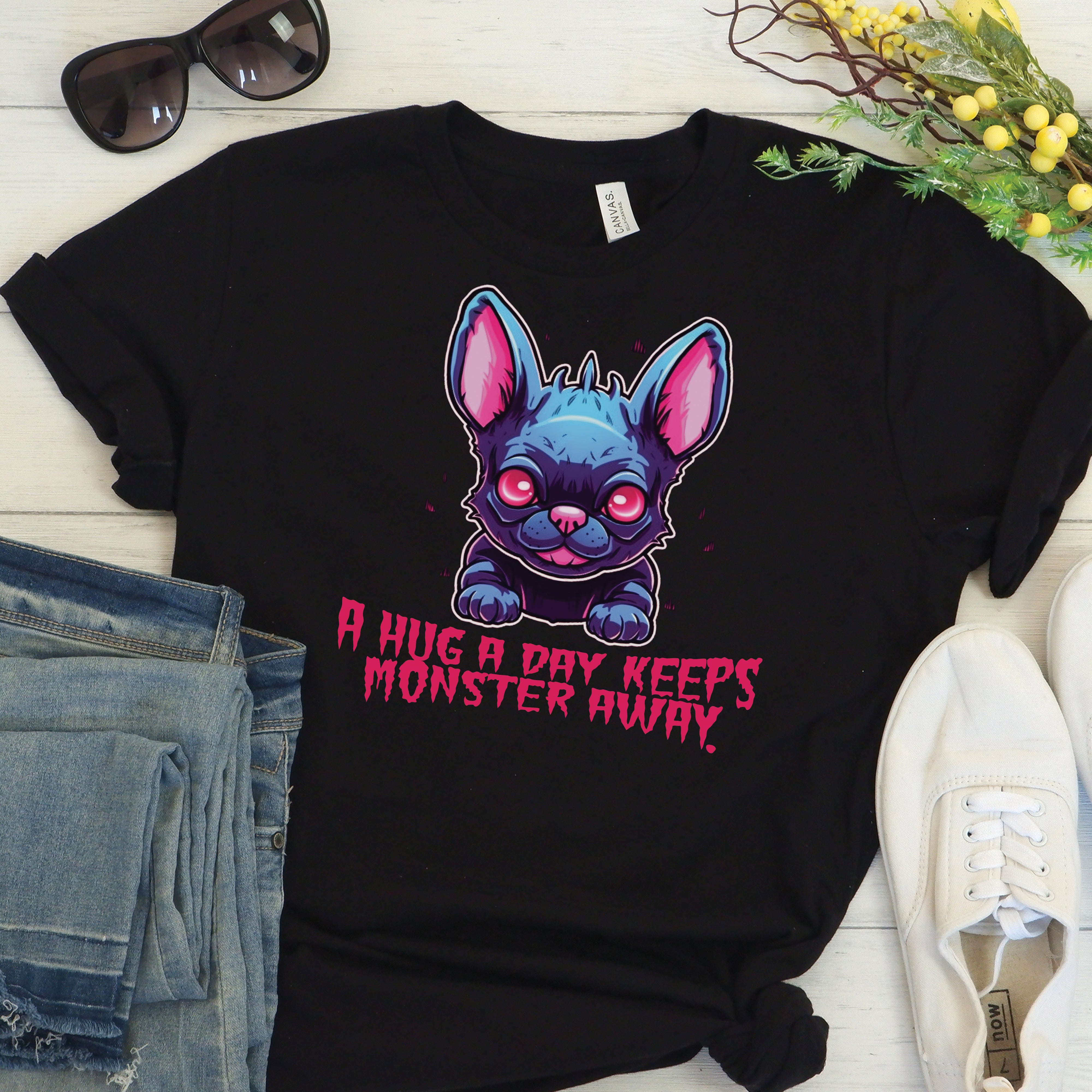 Charm French Bulldog Dog Lover Tee for Frenchie Enthusiasts-fadou