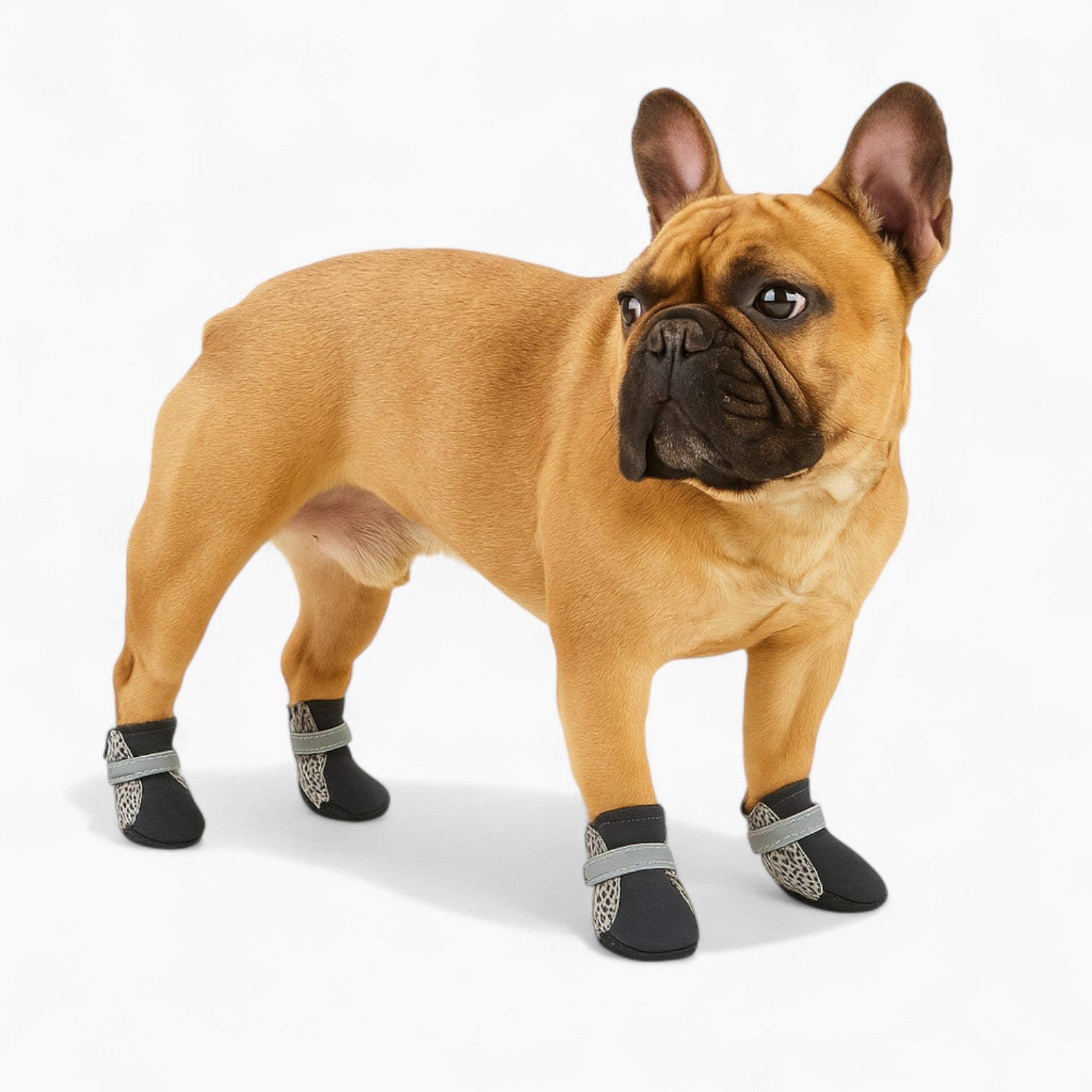 French Bulldog Breathable Leather Boots for Dog Park Days-fadou