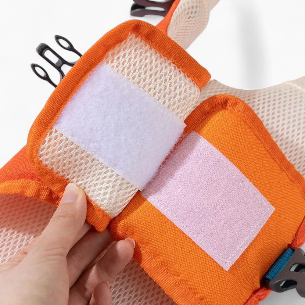 Swimzy Adjustable Frenchie Life Jacket -Secure Float Vest for Small Breeds