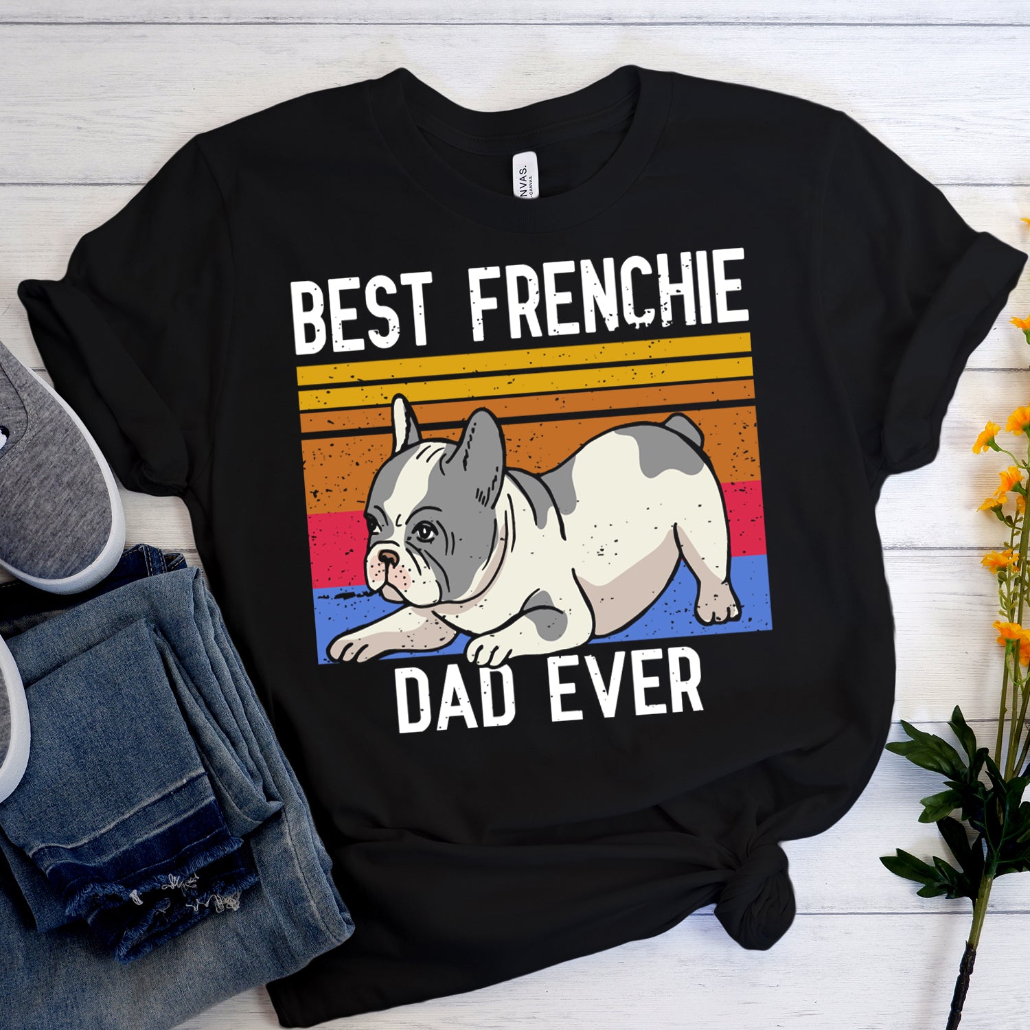 Best French Bulldog Dad - Short-Sleeve Unisex T-Shirt for Bulldog Owners-fadou