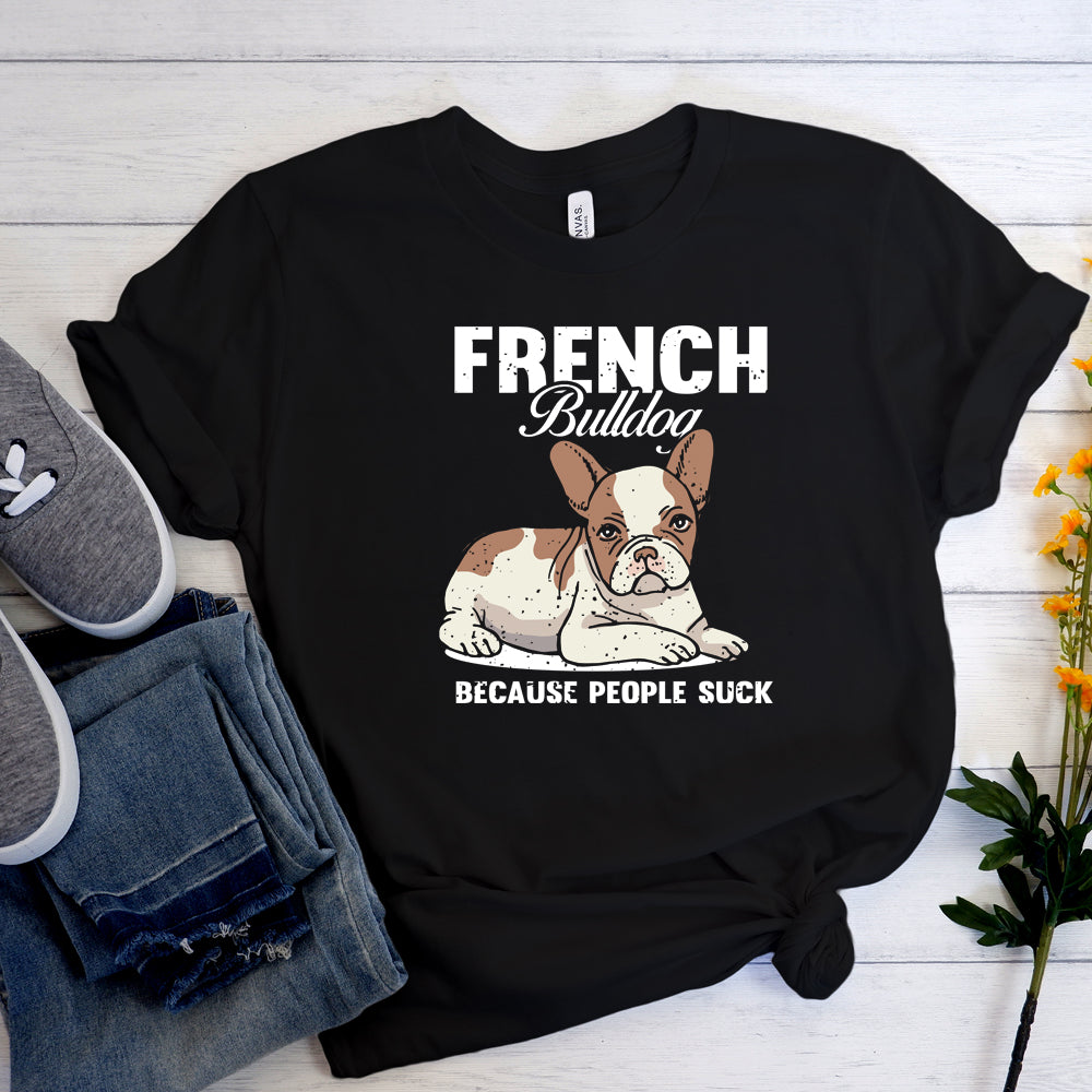 Duke French Bulldog Cotton T-Shirt for Frenchie Enthusiasts-fadou