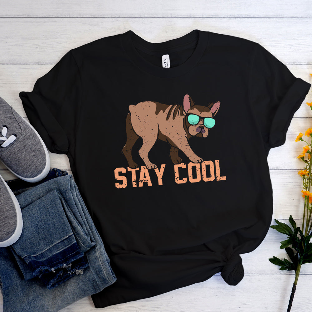 Stay French Bulldog Unisex Shirt for Frenchie Enthusiasts-fadou