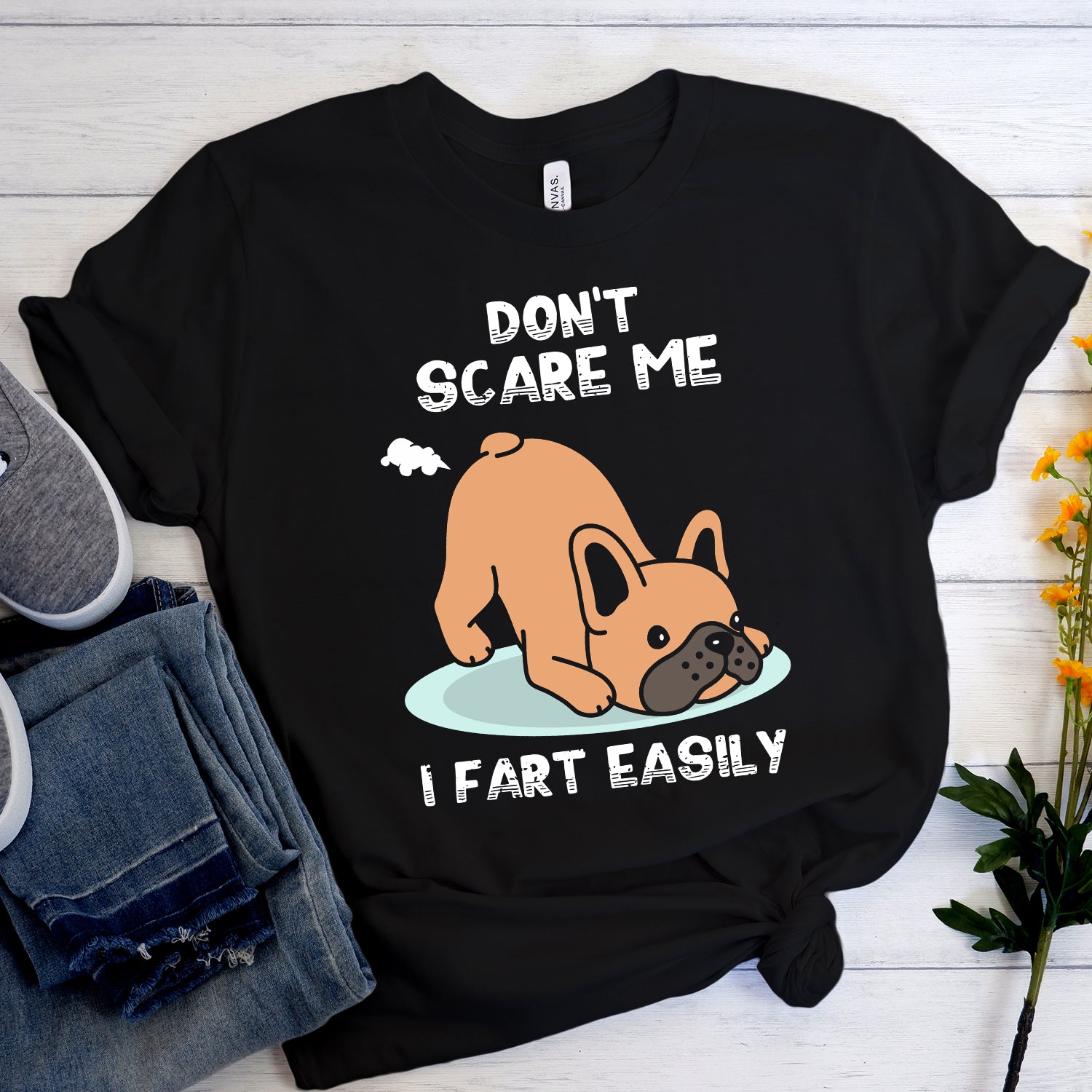 I French Bulldog Cotton T-Shirt for Frenchie Enthusiasts-fadou