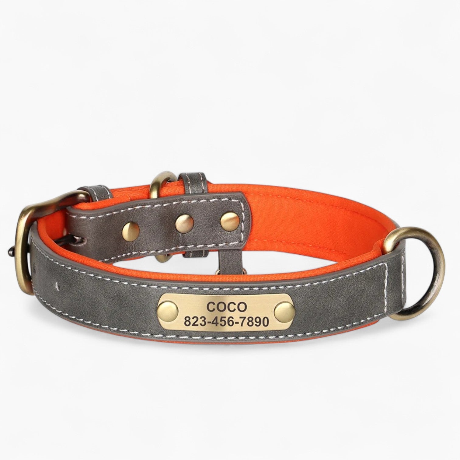 French Bulldog Personalized Neck Collar for Flat-Face Breeds-fadou
