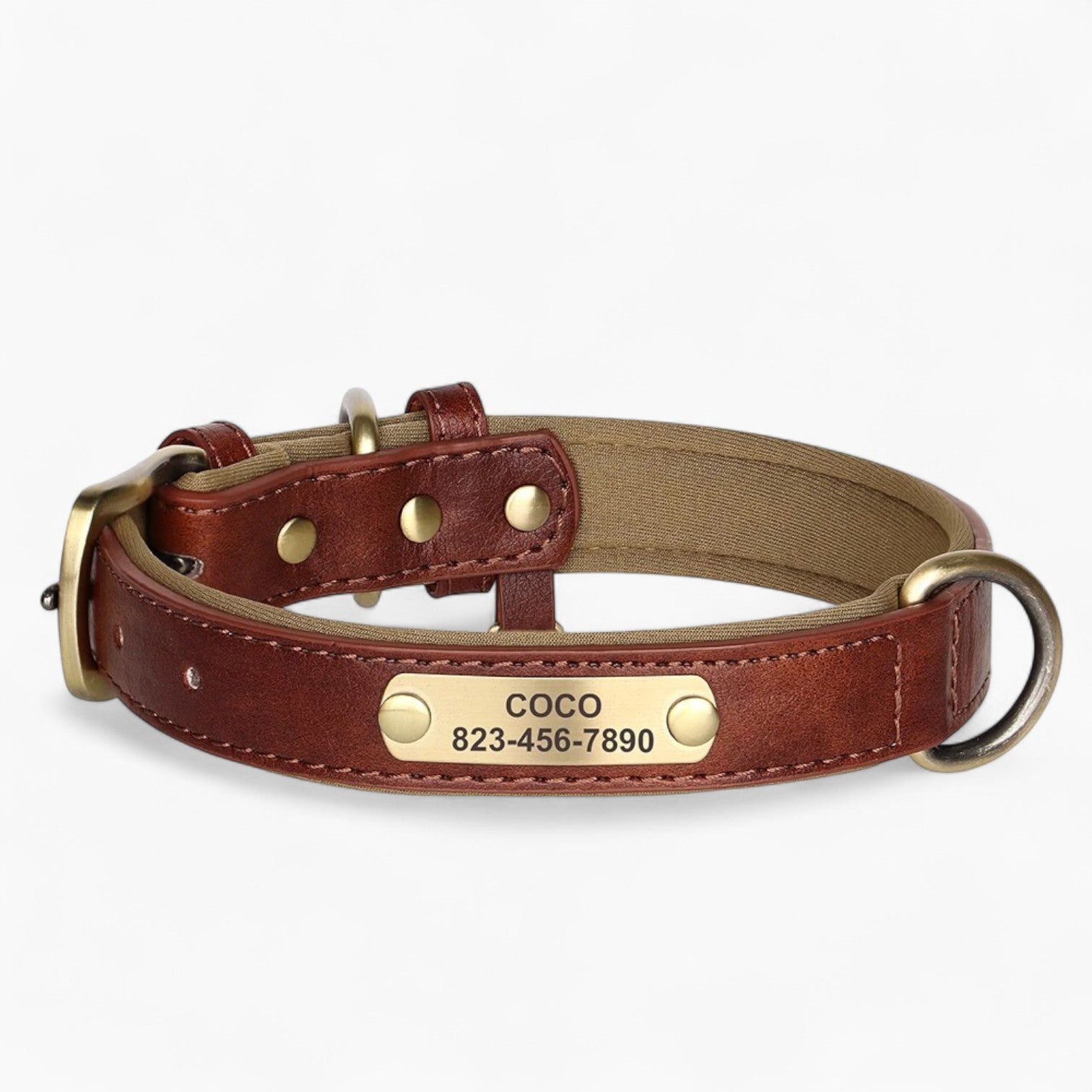 French Bulldog Personalized Neck Collar for Flat-Face Breeds-fadou