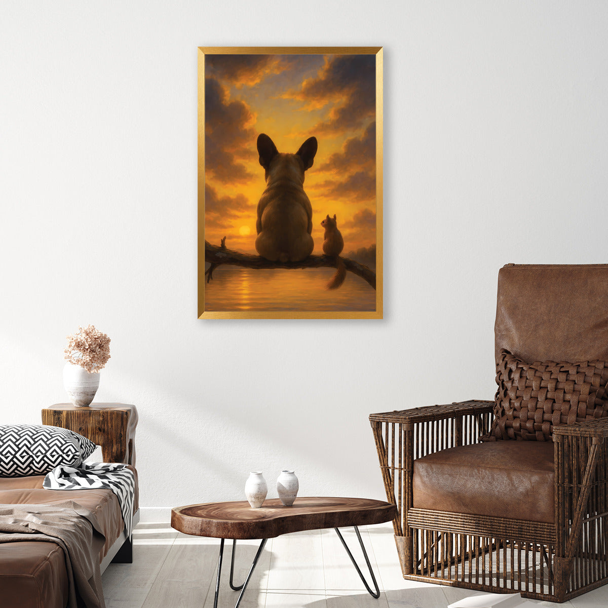 Chauncey French Bulldog Decorative Canvas for Frenchie Fans-fadou