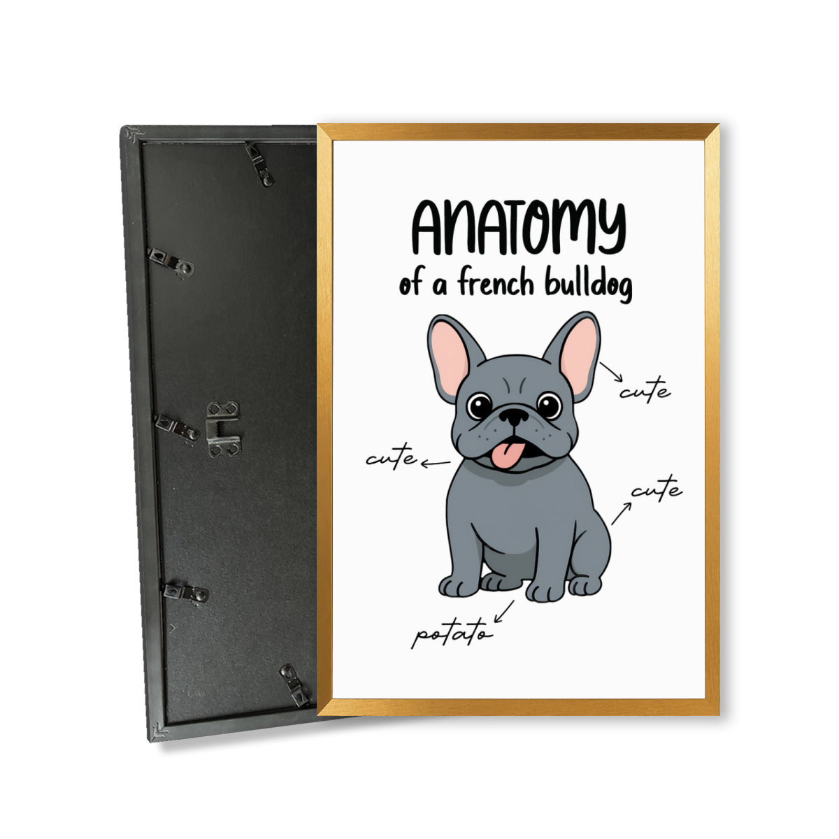 Biscuit French Bulldog Canvas Wall Art for Bulldog Owners-fadou