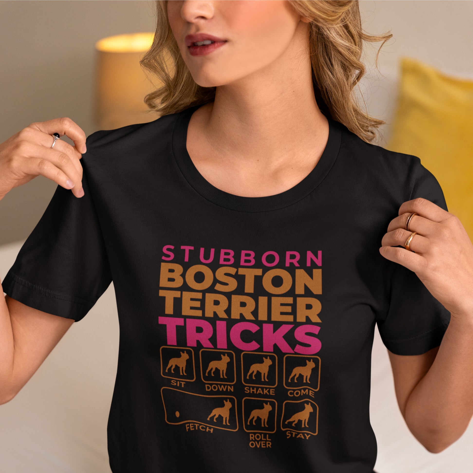 Beau - Unisex Tshirts for Boston Terrier Lovers for Bulldog Owners-fadou