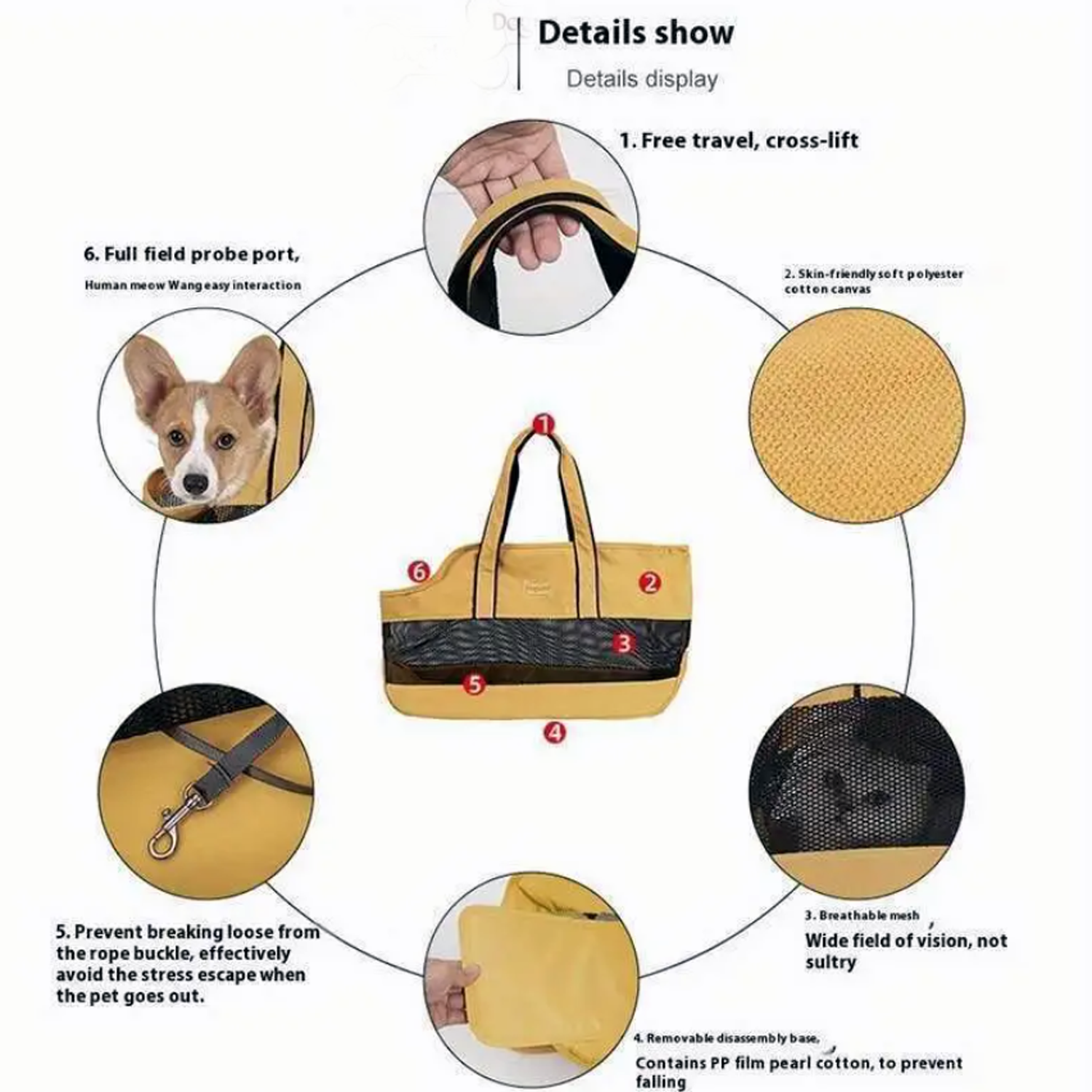 French Bulldog Breathable Pup Carrier for Travel Comfort-fadou