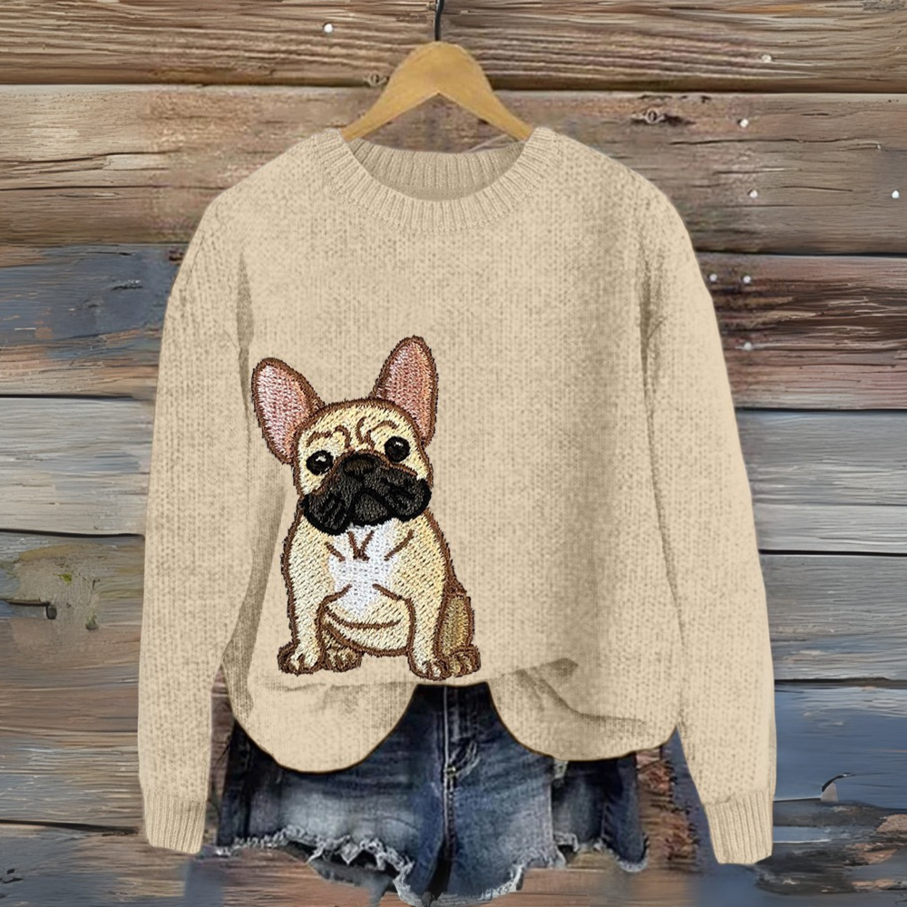 KnitFren French Bulldog Cozy Hoodie for Short-Nosed Dogs-fadou